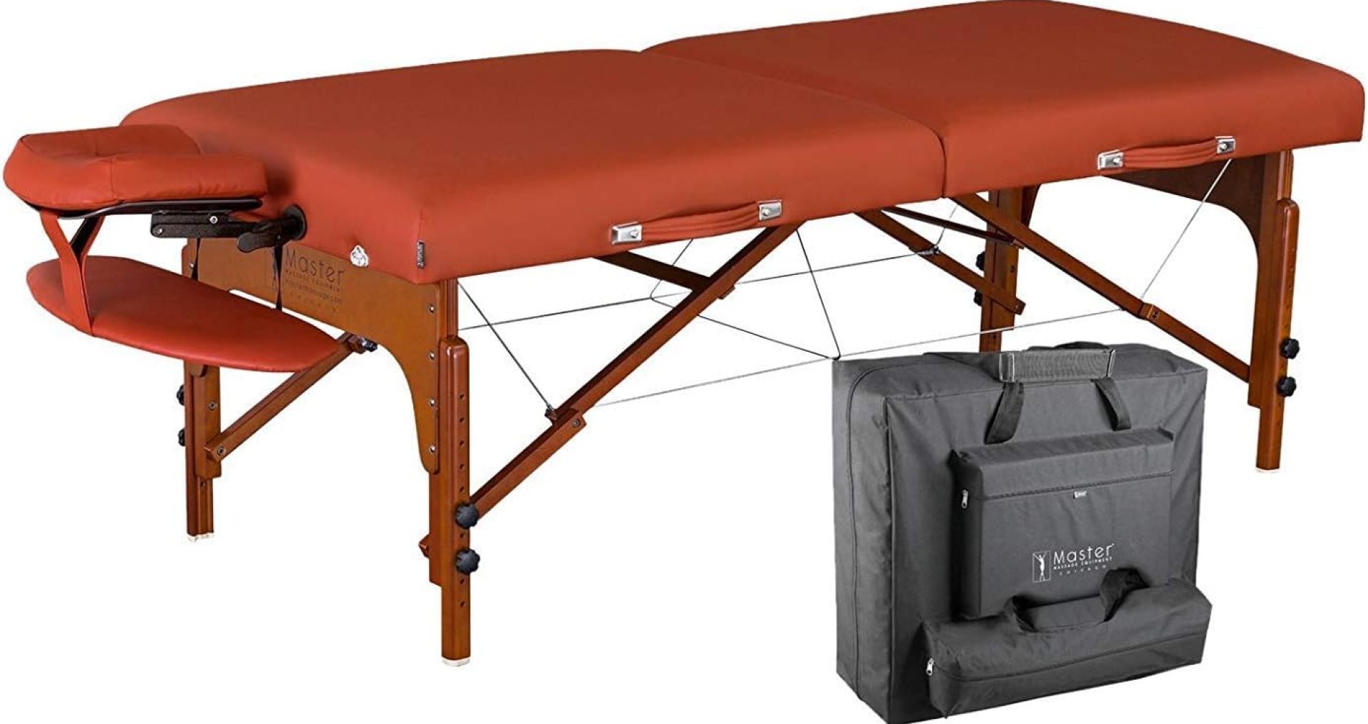 Master Massage 31″ Santana Pro Portable Massage Table Package, Memory Foam Cushioning, Reiki Leg Panels, Mountain Red- Tattoo Table- Spa Bed- Folding Massage Table- Facial Bed Master Massage 31″ Santana Pro Portable Massage Table Package, Memory Foam Cushioning, Reiki Leg Panels, Mountain Red- Tattoo Table- Spa Bed- Folding Massage Table- Facial Bed