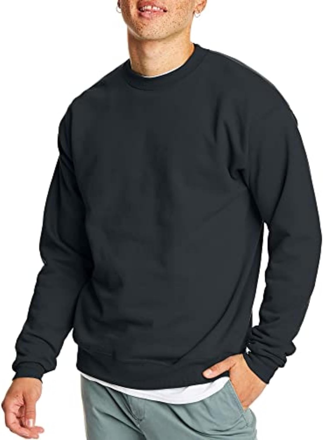Hanes EcoSmart Fleece, Cotton-Blend Pullover, Crewneck Sweatshirt for Men (1 Or 2 Pack) Hanes EcoSmart Fleece, Cotton-Blend Pullover, Crewneck Sweatshirt for Men (1 Or 2 Pack)