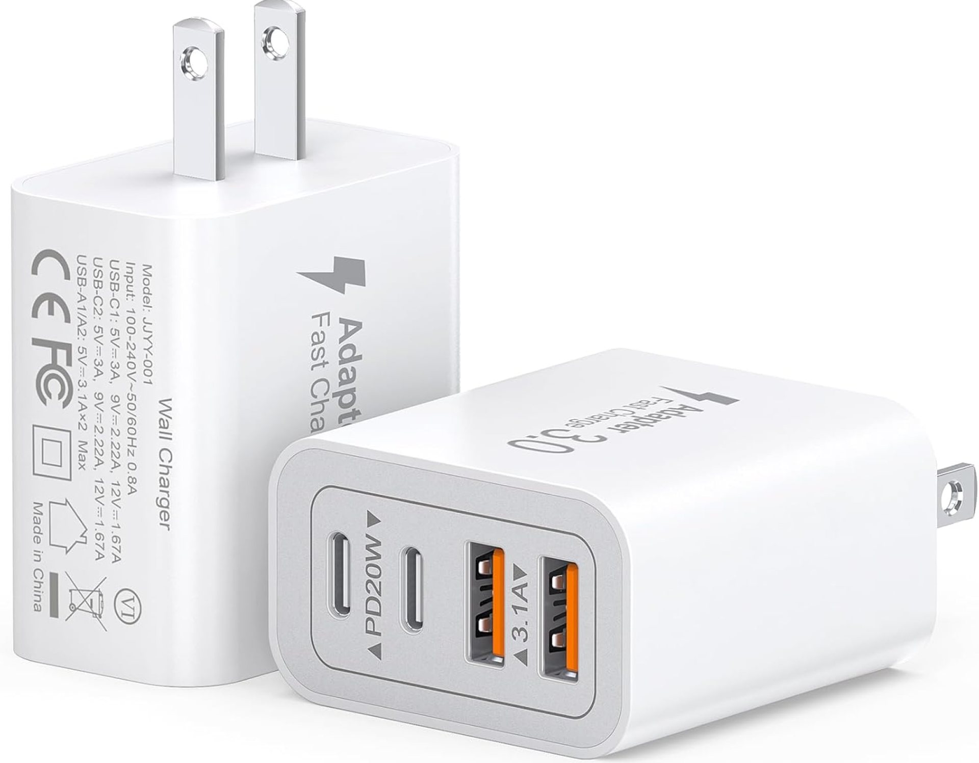40W USB C Charger Block, 2-Pack 4-Port Type C Fast Charging Brick Dual PD&QC Wall Plug Adapter Compatible for iPhone 16/15/15 Pro/ 15 Pro Max/14/13/12, iPad, Airpods, iwatch, Samsung Galaxy 40W USB C Charger Block, 2-Pack 4-Port Type C Fast Charging Brick Dual PD&QC Wall Plug Adapter Compatible for iPhone 16/15/15 Pro/ 15 Pro Max/14/13/12, iPad, Airpods, iwatch, Samsung Galaxy