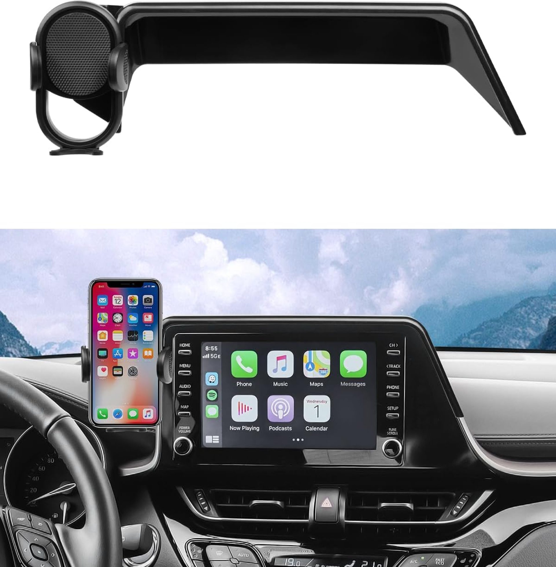 Autorder Custom Fit for Car Phone Holder 2019-2022 Toyota C-HR CHR Accessories Phone Mount 8″ Screen Cell Phone Automobile Cradles Hands-Free 360 Degree Rotation Autorder Custom Fit for Car Phone Holder 2019-2022 Toyota C-HR CHR Accessories Phone Mount 8″ Screen Cell Phone Automobile Cradles Hands-Free 360 Degree Rotation
