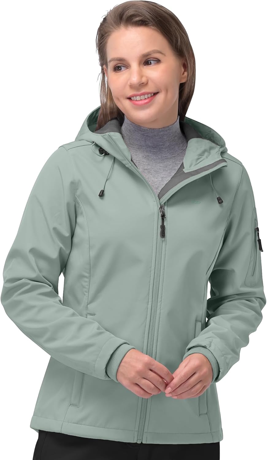 33,000ft Women’s Softshell Jacket, Fleece Lined Warm Jacket Light Hooded Windproof Coat for Outdoor Hiking 33,000ft Women’s Softshell Jacket, Fleece Lined Warm Jacket Light Hooded Windproof Coat for Outdoor Hiking