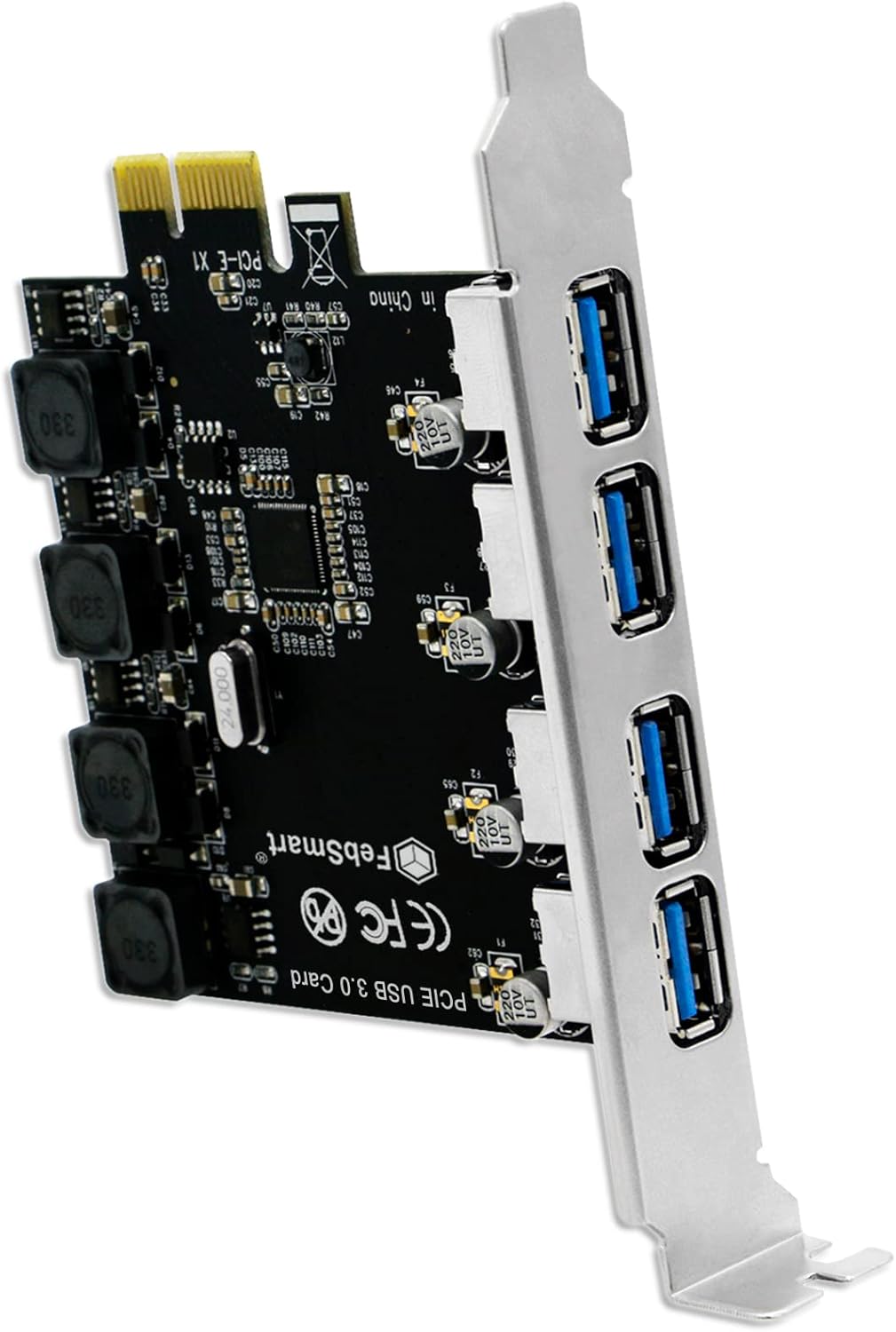 4 Ports Superspeed 5Gbps USB 3.0 PCI Express Expansion Card for Windows 11, 10, 8.x, 7, Vista, XP Desktop PCs, Built in Self-Powered Technology, No Need Additional Power Supply (FS-U4-Pro) 4 Ports Superspeed 5Gbps USB 3.0 PCI Express Expansion Card for Windows 11, 10, 8.x, 7, Vista, XP Desktop PCs, Built in Self-Powered Technology, No Need Additional Power Supply (FS-U4-Pro)