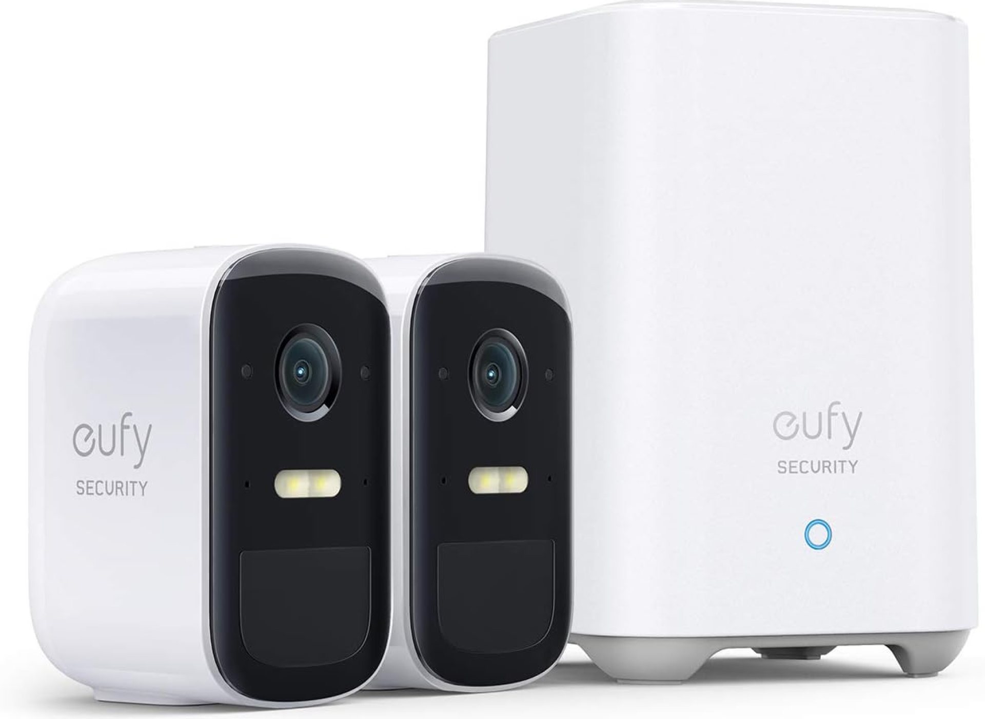 eufy security, eufyCam 2C Pro 2-Cam Kit, Wireless Home Security System with 2K Resolution, 180-Day Battery Life, HomeKit Compatibility, IP67, Night Vision, and No Monthly Fee. eufy security, eufyCam 2C Pro 2-Cam Kit, Wireless Home Security System with 2K Resolution, 180-Day Battery Life, HomeKit Compatibility, IP67, Night Vision, and No Monthly Fee.
