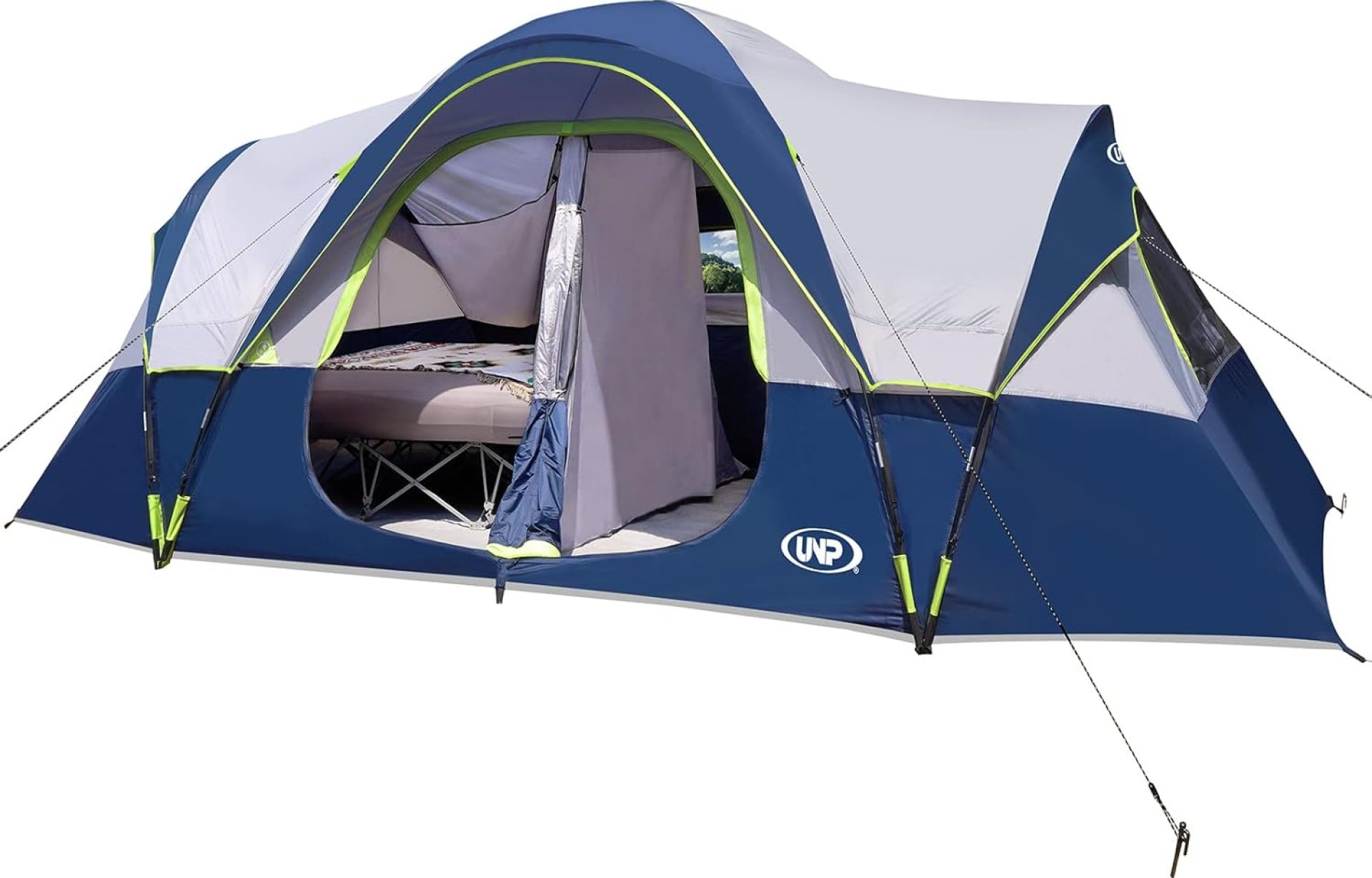 UNP Camping Tent 10-Person-Family Tents, Parties, Music Festival Tent, Big, Easy Up, 5 Large Mesh Windows, Double Layer, 2 Room, Waterproof, Weather Resistant, 18ft x 9ft x78in UNP Camping Tent 10-Person-Family Tents, Parties, Music Festival Tent, Big, Easy Up, 5 Large Mesh Windows, Double Layer, 2 Room, Waterproof, Weather Resistant, 18ft x 9ft x78in