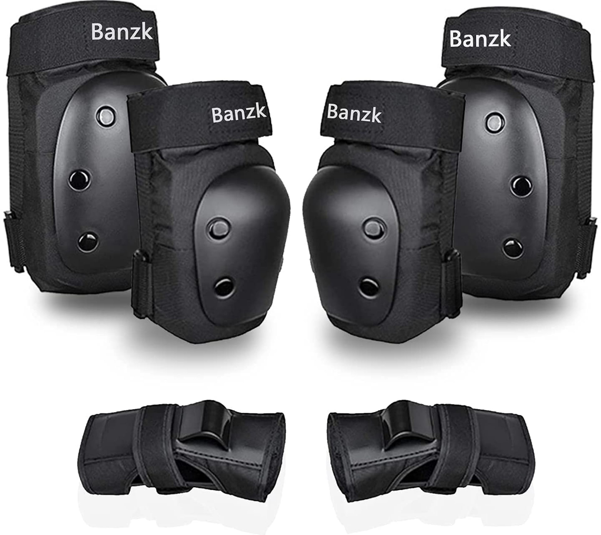 Adult/Child Knee Pads Elbow Pads Wrist Guards 3 in 1 Protective Gear Set for Skateboarding Inline Roller Biking Roller Skating Cycling Outdoor Sports Black M Adult/Child Knee Pads Elbow Pads Wrist Guards 3 in 1 Protective Gear Set for Skateboarding Inline Roller Biking Roller Skating Cycling Outdoor Sports Black M