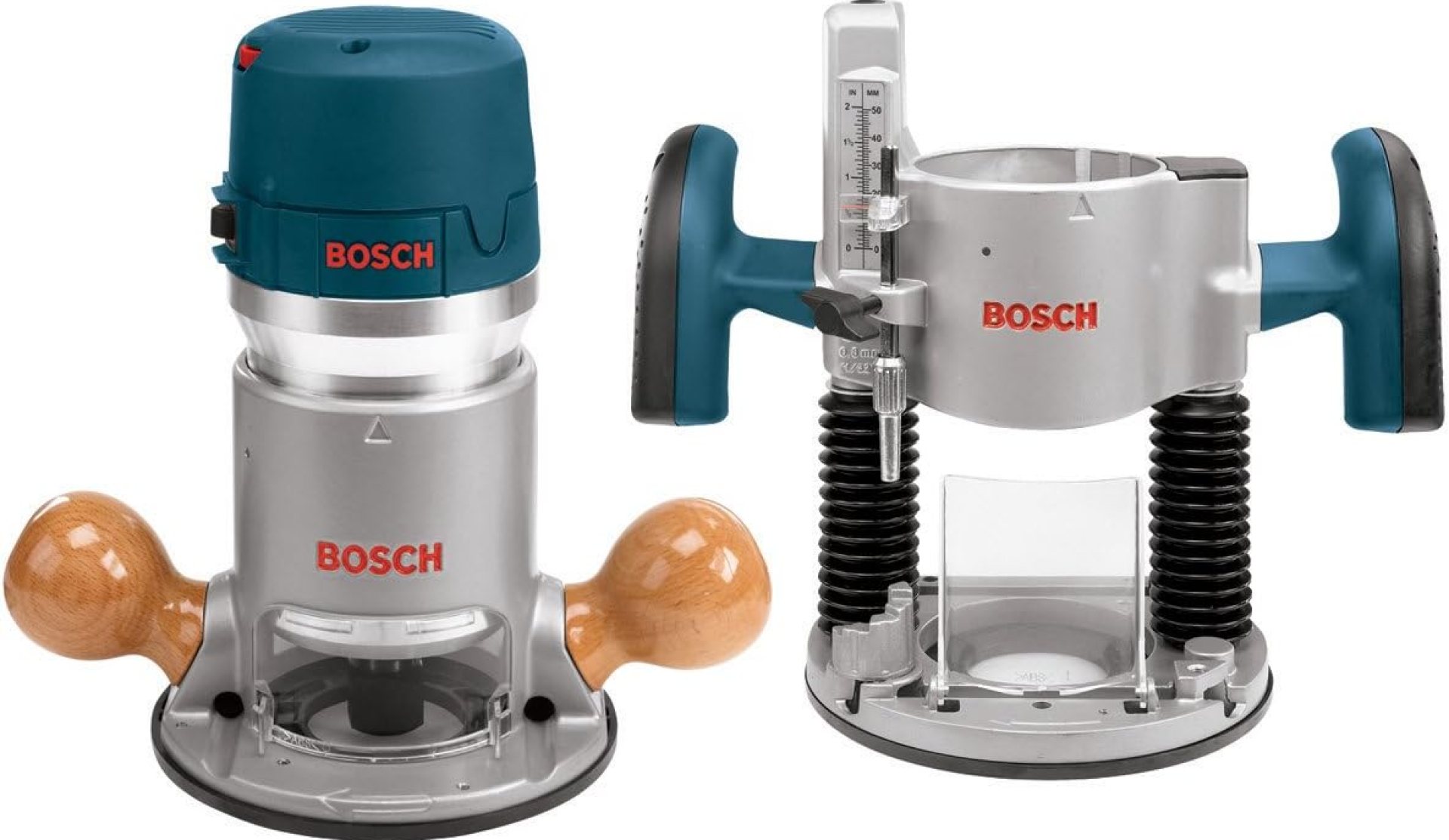 BOSCH 1617EVSPK Wood 12 Amp Router Tool Combo Kit – 2.25 Horsepower Plunge Router & Fixed Base with a Variable Speed Motor BOSCH 1617EVSPK Wood 12 Amp Router Tool Combo Kit – 2.25 Horsepower Plunge Router & Fixed Base with a Variable Speed Motor