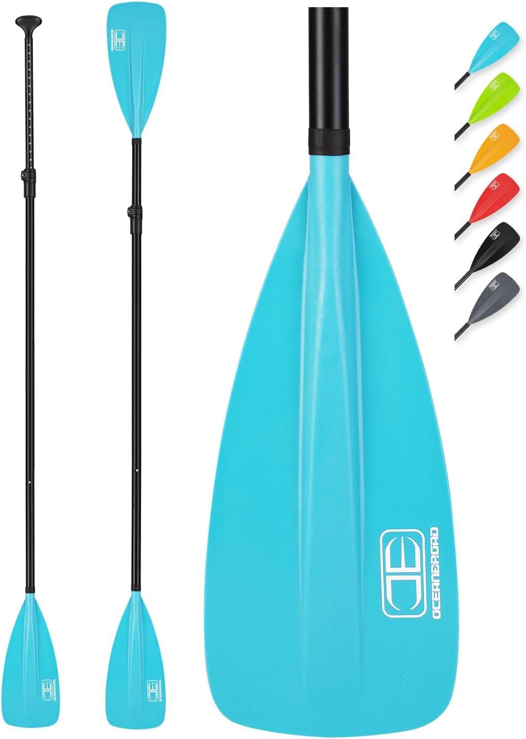 OCEANBROAD SUP Paddle – Adjustable Stand-Up Paddle for Paddleboard Kayak, Adjustable Aluminum Alloy Shaft with Reinforced Nylon Blades OCEANBROAD SUP Paddle – Adjustable Stand-Up Paddle for Paddleboard Kayak, Adjustable Aluminum Alloy Shaft with Reinforced Nylon Blades