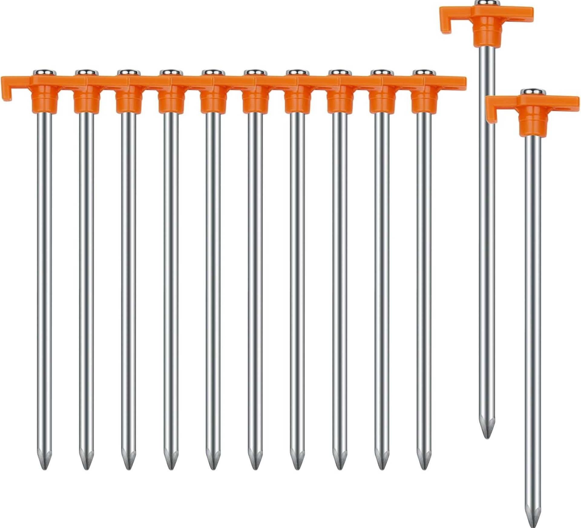 12PCS Tent Stakes Heavy Duty Camping Stakes,AVOFOREST 7.1Inch Non-Rust Metal Tent Pegs Ground Stakes Tent Spikes Camping,Hiking Orange 12PCS Tent Stakes Heavy Duty Camping Stakes,AVOFOREST 7.1Inch Non-Rust Metal Tent Pegs Ground Stakes Tent Spikes Camping,Hiking Orange