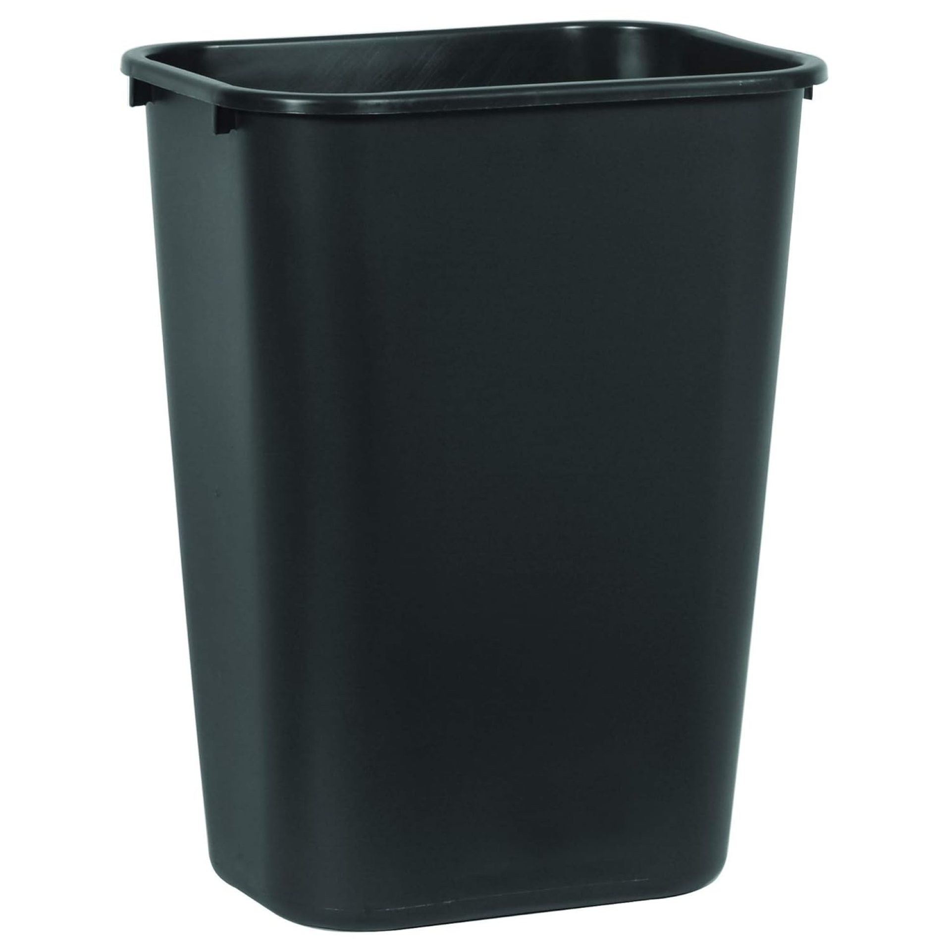 Rubbermaid Commercial Products Deskside Wastebasket/Trash Can, 10.25-Gallon/41-Quart, Black, Plastic, Garbage Can for Home/Office, Fits Under Desk/Sink/Cabinet Rubbermaid Commercial Products Deskside Wastebasket/Trash Can, 10.25-Gallon/41-Quart, Black, Plastic, Garbage Can for Home/Office, Fits Under Desk/Sink/Cabinet