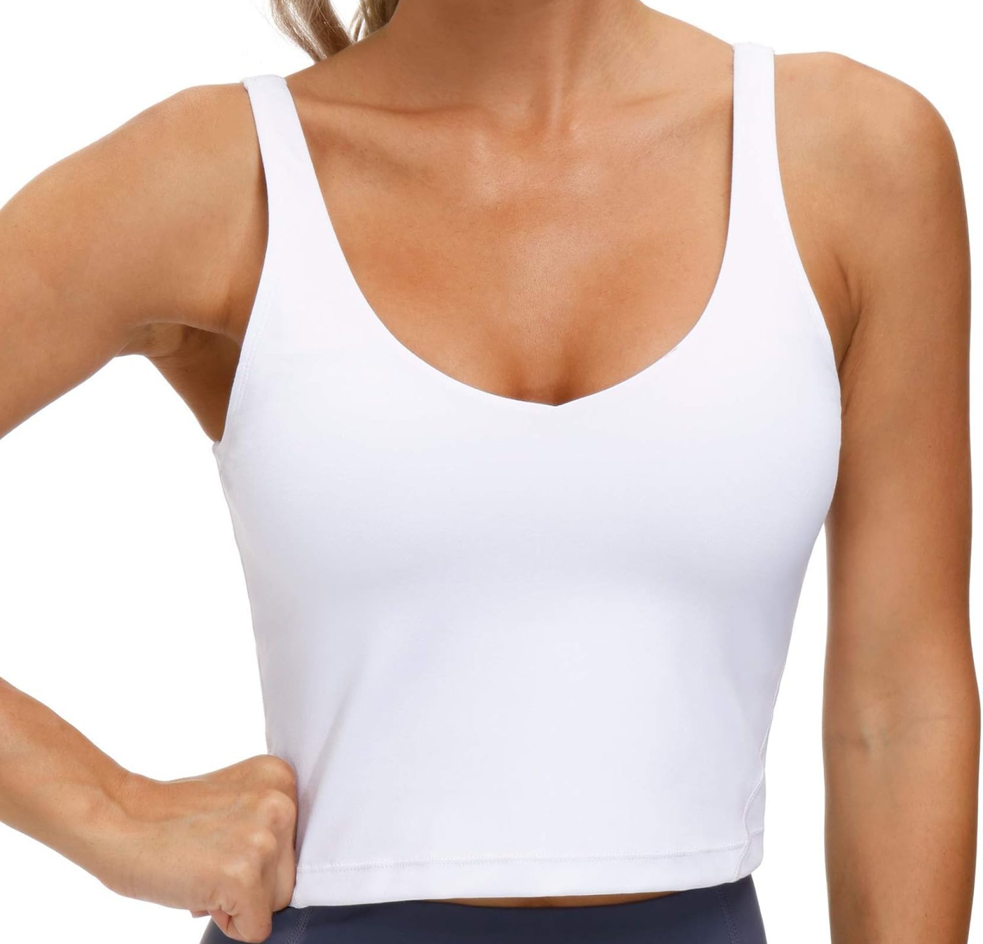 THE GYM PEOPLE Womens’ Sports Bra Longline Wirefree Padded with Medium Support THE GYM PEOPLE Womens’ Sports Bra Longline Wirefree Padded with Medium Support