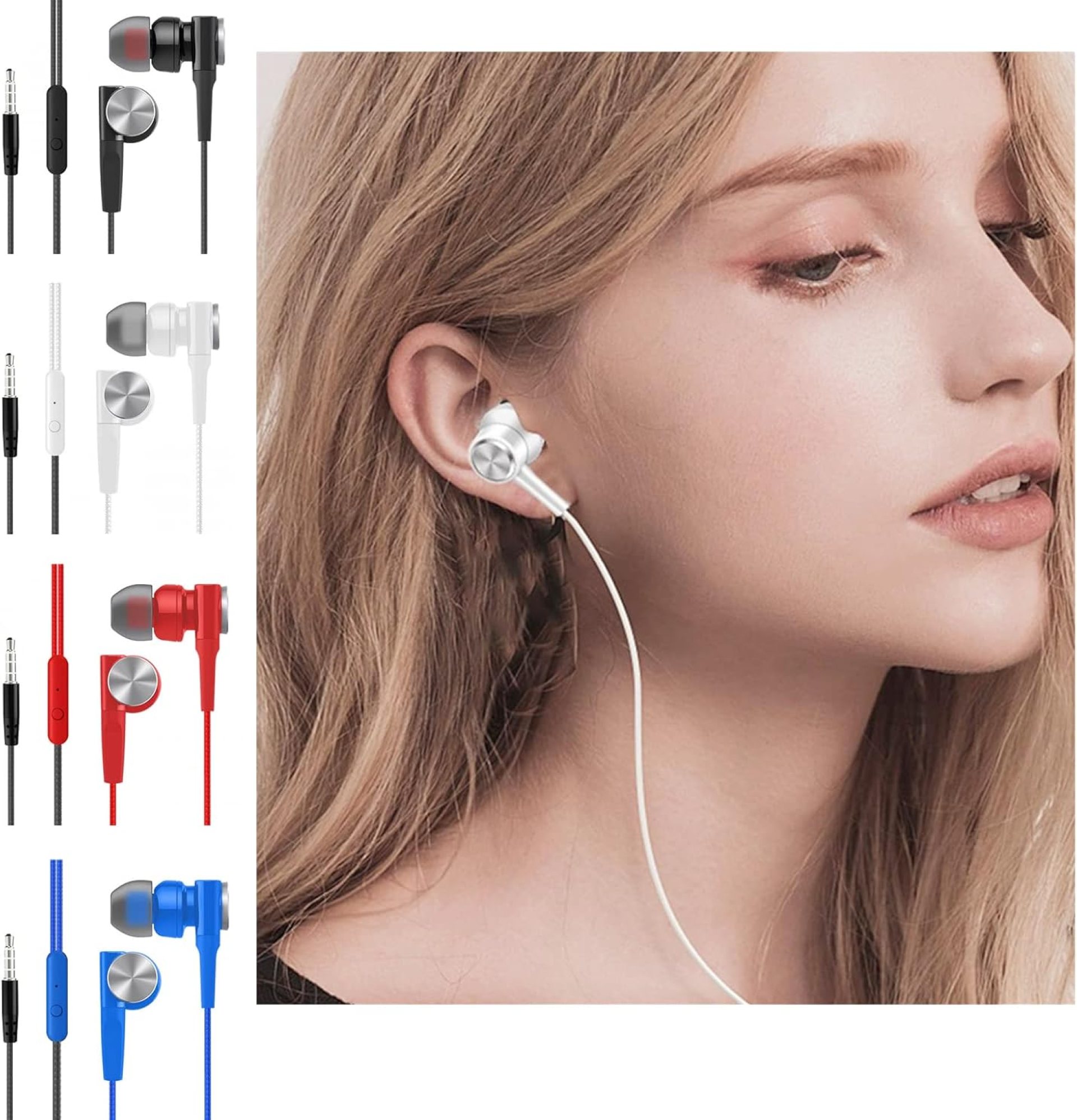 in-Ear Headset with Mic 3.5mm Earbud Earphones Wired Earbuds for iOS and Android Smartphones Laptops MP3 Walkman in-Ear Headset with Mic 3.5mm Earbud Earphones Wired Earbuds for iOS and Android Smartphones Laptops MP3 Walkman