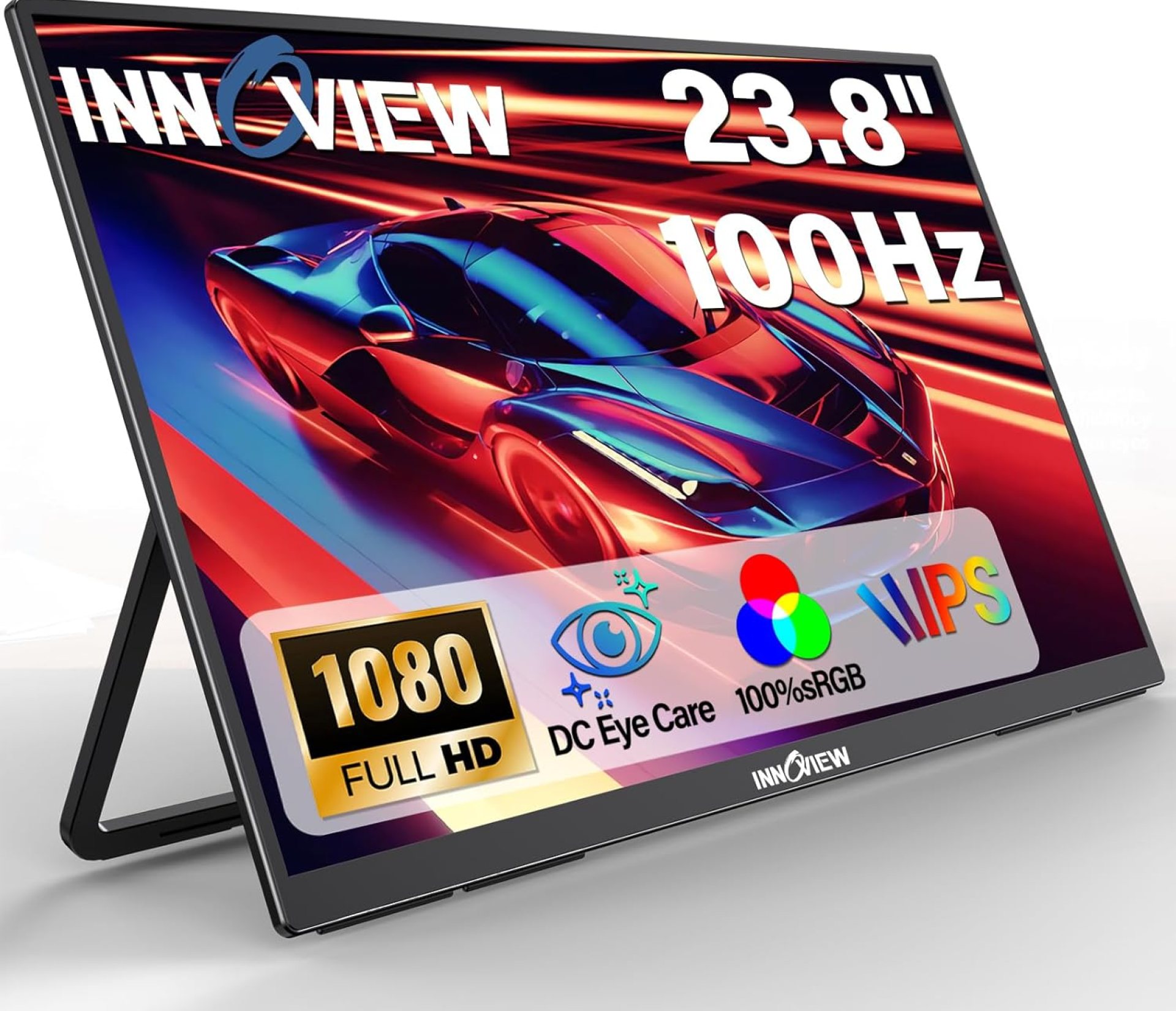 InnoView 23.8″ 1080P Portable Monitor, FHD 100HZ 100% SRGB IPS USB-C HDMI Large Work Home Gaming Second Monitor W/180°Adjustable Stand for Laptop, MacBook, Phones (23.8″ FHD 100Hz) InnoView 23.8″ 1080P Portable Monitor, FHD 100HZ 100% SRGB IPS USB-C HDMI Large Work Home Gaming Second Monitor W/180°Adjustable Stand for Laptop, MacBook, Phones (23.8″ FHD 100Hz)