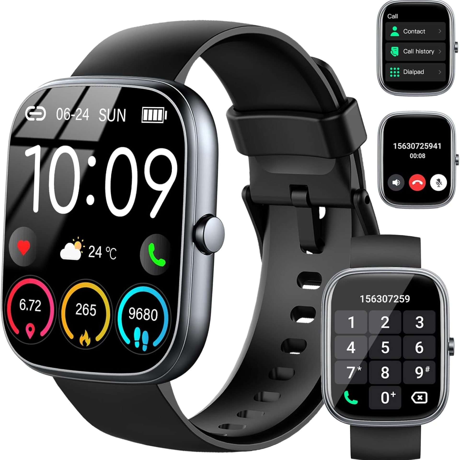 Smart Watch for Men Women (Answer/Make Call), 1.91″ Smartwatch Fitness Activity Tracker, 112+Sports Step Counter Fitness Watch, Calories/Heart Rate/Spo2/Sleep Monitor, IP68 Waterproof for Android iOS Smart Watch for Men Women (Answer/Make Call), 1.91″ Smartwatch Fitness Activity Tracker, 112+Sports Step Counter Fitness Watch, Calories/Heart Rate/Spo2/Sleep Monitor, IP68 Waterproof for Android iOS