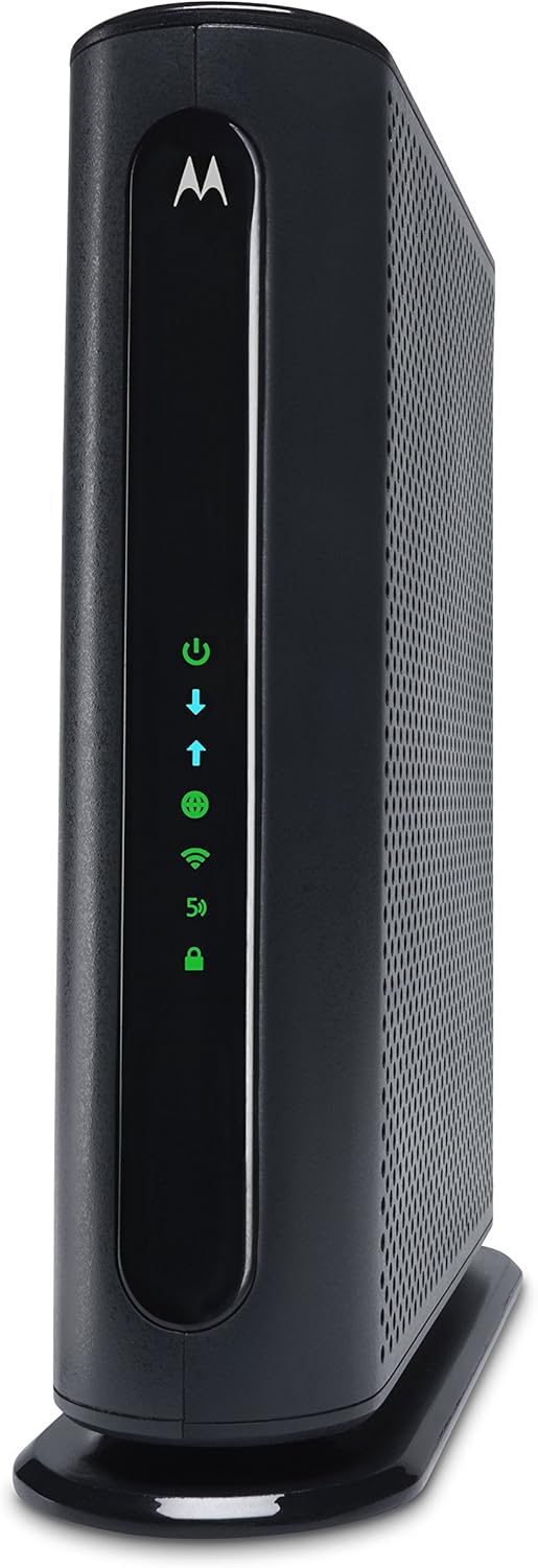 MOTOROLA MG7540 16×4 Cable Modem Plus AC1600 Dual Band Wi-Fi Gigabit Router with DFS, 686 Mbps Maximum DOCSIS 3.0 – Approved by Comcast Xfinity, Cox, Charter Spectrum, More MOTOROLA MG7540 16×4 Cable Modem Plus AC1600 Dual Band Wi-Fi Gigabit Router with DFS, 686 Mbps Maximum DOCSIS 3.0 – Approved by Comcast Xfinity, Cox, Charter Spectrum, More
