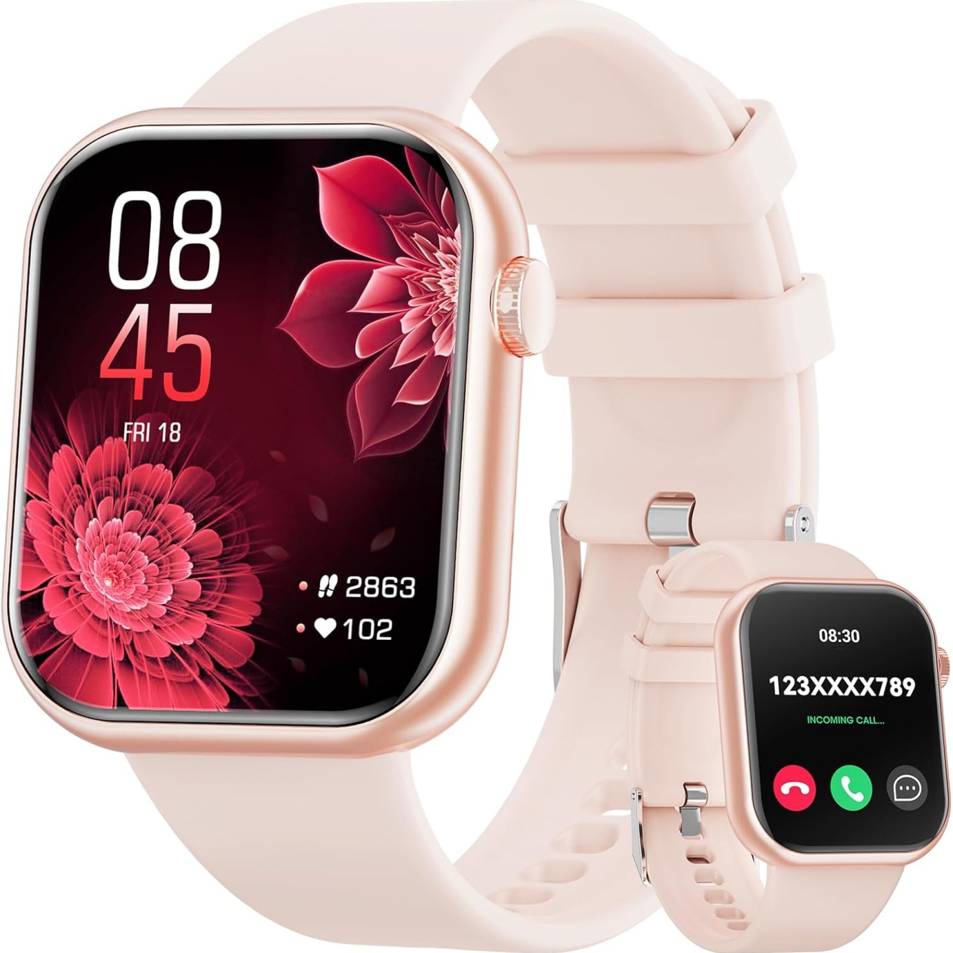 Hwagol Smart Watch (Answer/Make Call) 1.85inch Fitness Tracker, DIY Dials/Pedometer/Calories/Multiple Sport Modes/Voice Assistant, Smart Watches for Men Women Android iOS Phones Hwagol Smart Watch (Answer/Make Call) 1.85inch Fitness Tracker, DIY Dials/Pedometer/Calories/Multiple Sport Modes/Voice Assistant, Smart Watches for Men Women Android iOS Phones