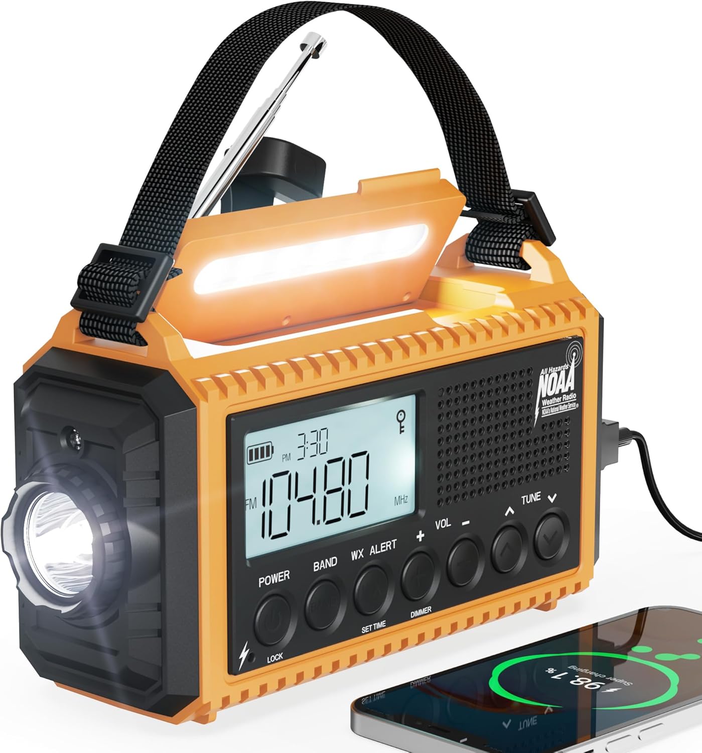 5000 Emergency Weather Radio with AM/FM/NOAA/SW, 5 Ways Powered Solar Hand Crank Alert Radio with LCD Display&SOS, Portable Radio with Cellphone Charger, Flashlight, Reading Lamp, Headphone Jack 5000 Emergency Weather Radio with AM/FM/NOAA/SW, 5 Ways Powered Solar Hand Crank Alert Radio with LCD Display&SOS, Portable Radio with Cellphone Charger, Flashlight, Reading Lamp, Headphone Jack