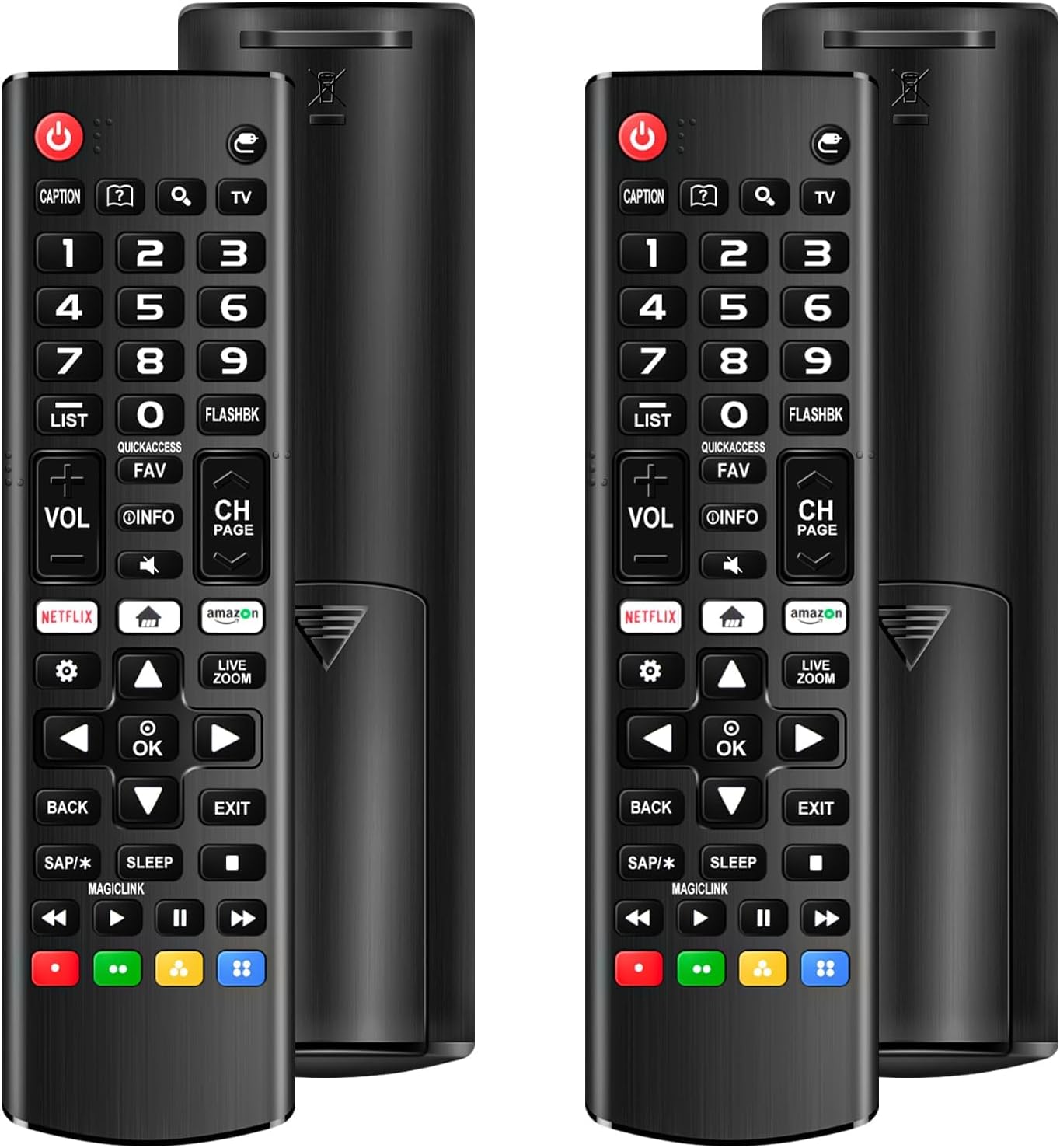 (Pack of 2) Universal Remote for LG Smart TV, Compatible with All LG TV Remote Control LCD LED OLED UHD HDTV 3D 4K Smart TV Models, Replacement Remote for LG Smart TV with Netflix Amazon Shortcuts Key (Pack of 2) Universal Remote for LG Smart TV, Compatible with All LG TV Remote Control LCD LED OLED UHD HDTV 3D 4K Smart TV Models, Replacement Remote for LG Smart TV with Netflix Amazon Shortcuts Key
