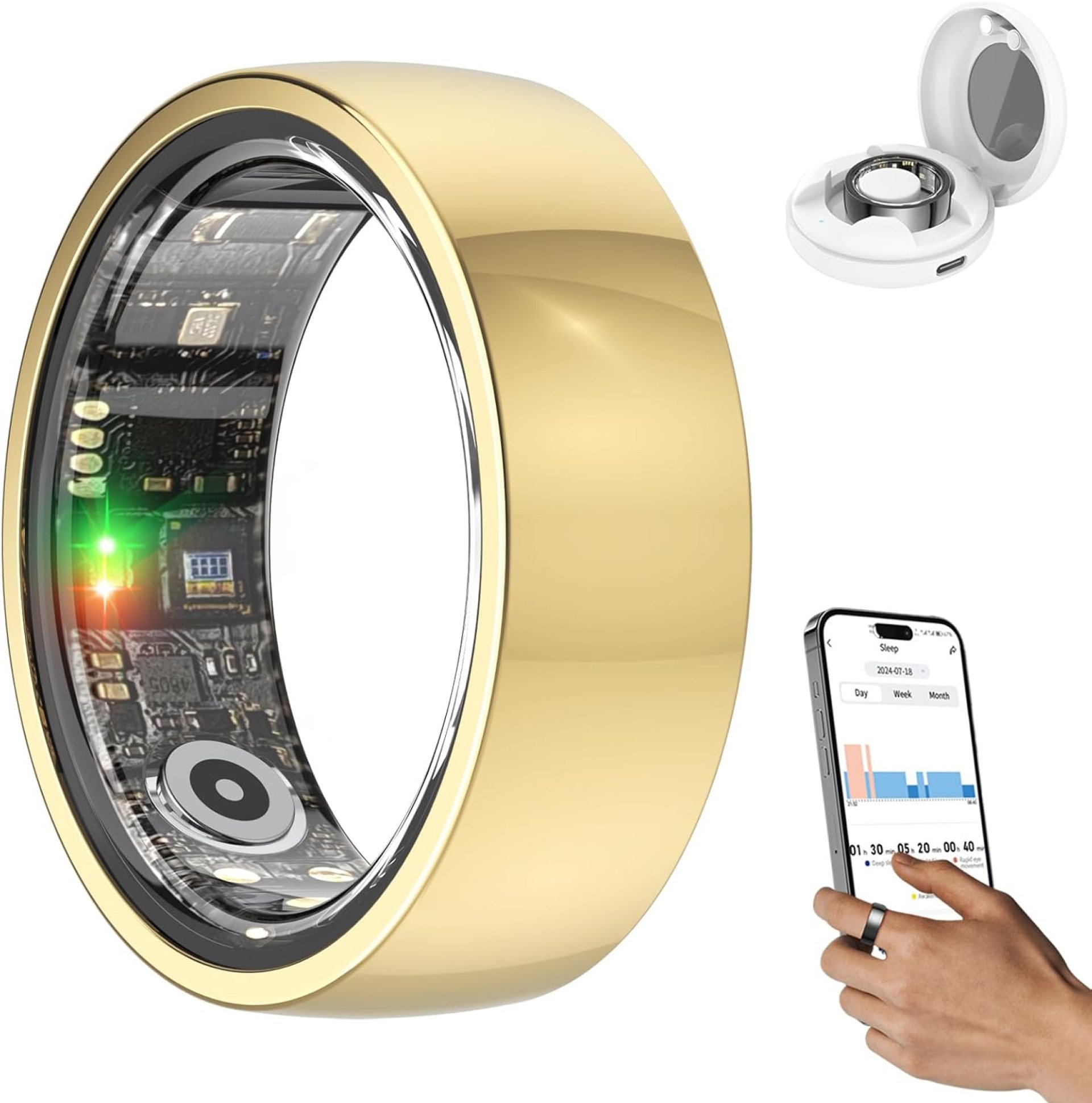 2025 Upgraded Smart Ring Health Tracker for Women Men, IP68 Waterproof Fitness Ring with Sleep Tracker/Step Tracker/Heart Rate/Blood Oxygen/Distance/Calories, No Subscription, Charging Case 2025 Upgraded Smart Ring Health Tracker for Women Men, IP68 Waterproof Fitness Ring with Sleep Tracker/Step Tracker/Heart Rate/Blood Oxygen/Distance/Calories, No Subscription, Charging Case