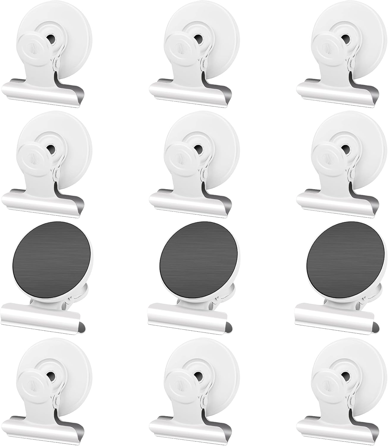 12Pack Fridge Magnets Refrigerator Magnets Magnetic Clips Heavy Duty for Fridge, Clips Magnets Whiteboard Magnets Clips Detailed List Display Paper Fasteners on Home& Office& Teaching (White, 12) 12Pack Fridge Magnets Refrigerator Magnets Magnetic Clips Heavy Duty for Fridge, Clips Magnets Whiteboard Magnets Clips Detailed List Display Paper Fasteners on Home& Office& Teaching (White, 12)