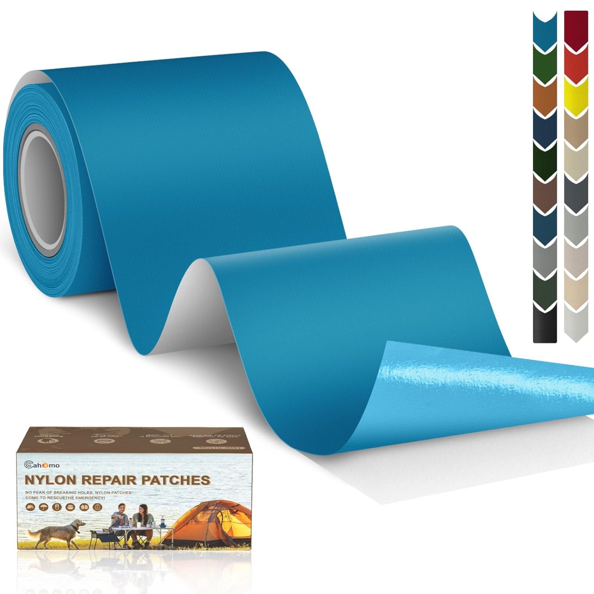 3×79 Inch Nylon Repair Patch Nylon Repair Tape Self Adhesive Nylon Fabric Tape Outdoor Camping Gear Nylon Repair kit for Tent, Umbrella, Down Jackets, Sleeping Bag, Knapsack (Sky Blue) 3×79 Inch Nylon Repair Patch Nylon Repair Tape Self Adhesive Nylon Fabric Tape Outdoor Camping Gear Nylon Repair kit for Tent, Umbrella, Down Jackets, Sleeping Bag, Knapsack (Sky Blue)