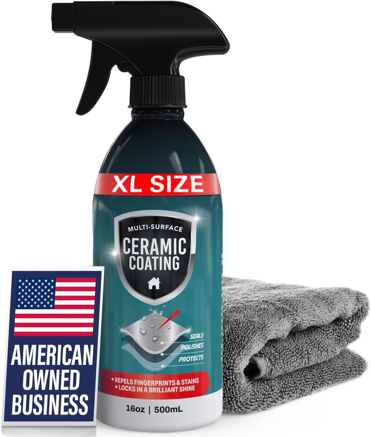 16oz Home Ceramic Coating Spray Kit – Shine, Seal & Protect Kitchen & Bath Surfaces – Prevents Fingerprints on Appliances, Countertops & Any Hard Surface In Your Life – Proof It Works to Seal 16oz Home Ceramic Coating Spray Kit – Shine, Seal & Protect Kitchen & Bath Surfaces – Prevents Fingerprints on Appliances, Countertops & Any Hard Surface In Your Life – Proof It Works to Seal