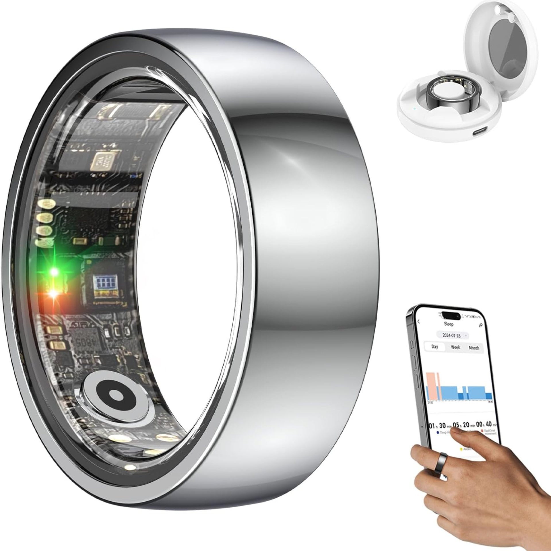 2025 Upgraded Smart Ring Health Tracker for Women Men, IP68 Waterproof Fitness Ring with Sleep Tracker/Step Tracker/Heart Rate/Blood Oxygen/Distance/Calories, No Subscription, Charging Case 2025 Upgraded Smart Ring Health Tracker for Women Men, IP68 Waterproof Fitness Ring with Sleep Tracker/Step Tracker/Heart Rate/Blood Oxygen/Distance/Calories, No Subscription, Charging Case
