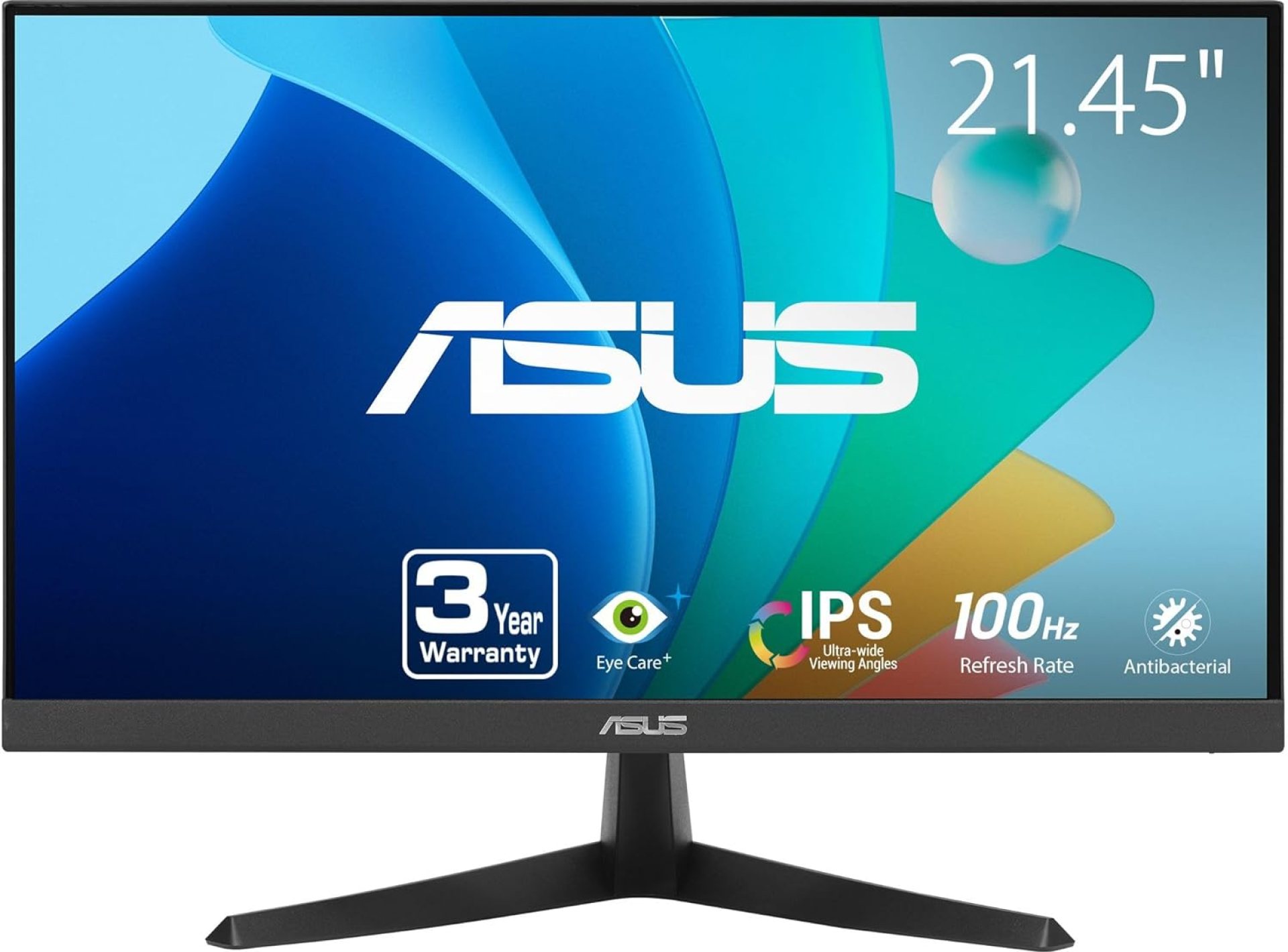 ASUS 22” (21.45″ viewable) Eye Care Monitor (VY229HF) – Full HD, IPS, 100Hz, 1ms, SmoothMotion, Adaptive Sync, Eye Care Plus Technology, Blue Light Filter, Flicker Free, Tilt 3 yr Warranty ASUS 22” (21.45″ viewable) Eye Care Monitor (VY229HF) – Full HD, IPS, 100Hz, 1ms, SmoothMotion, Adaptive Sync, Eye Care Plus Technology, Blue Light Filter, Flicker Free, Tilt 3 yr Warranty