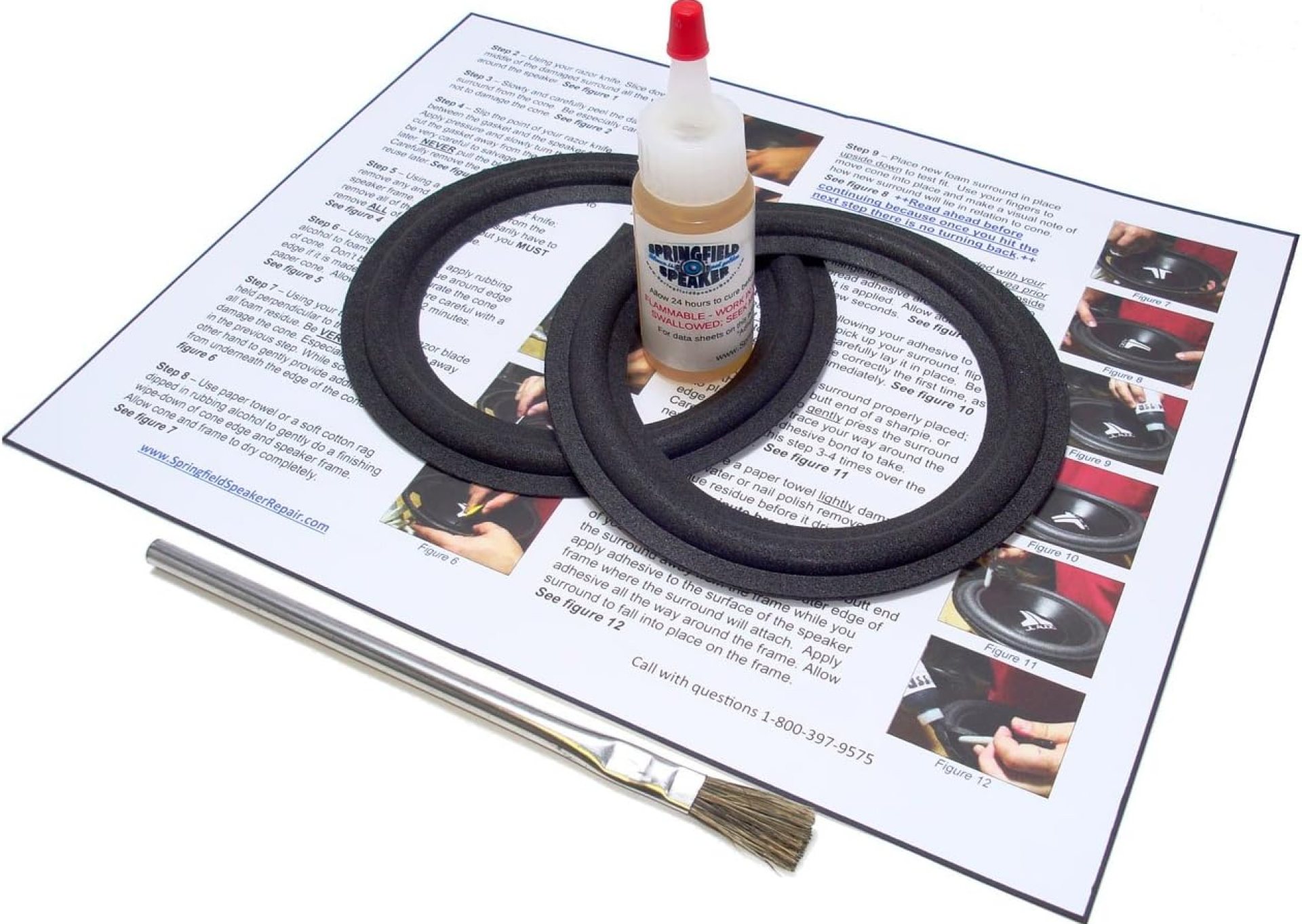 5.25″ Foam Surround Edge Repair Kit – Compatible with Infinity 902-2659, 902-5233, 902-5621, 902-6136, 902-6344, 902-6416, 902-7546, 902-7576 (Trim OD to 5″), RS Video, Many More 5.25″ Foam Surround Edge Repair Kit – Compatible with Infinity 902-2659, 902-5233, 902-5621, 902-6136, 902-6344, 902-6416, 902-7546, 902-7576 (Trim OD to 5″), RS Video, Many More