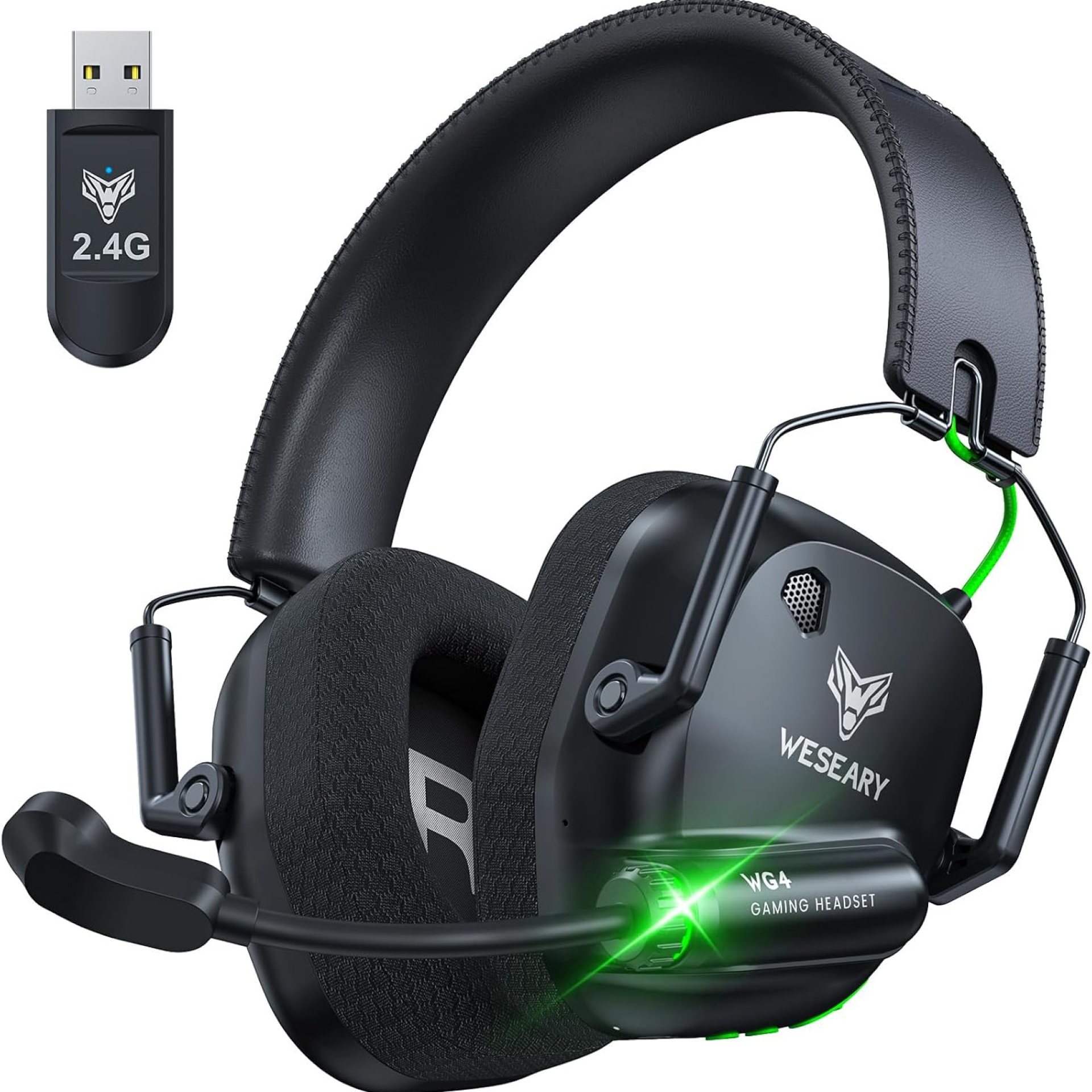 3D Stereo Wireless Gaming Headset for PC, PS4, PS5, Mac, Switch, Mobile | Bluetooth 5.4 & 2.4GHz Gaming Headphones with Crystal-Clear ENC Mic, 40mm Drivers, Ultra-Low Latency, Soft Earmuffs 3D Stereo Wireless Gaming Headset for PC, PS4, PS5, Mac, Switch, Mobile | Bluetooth 5.4 & 2.4GHz Gaming Headphones with Crystal-Clear ENC Mic, 40mm Drivers, Ultra-Low Latency, Soft Earmuffs