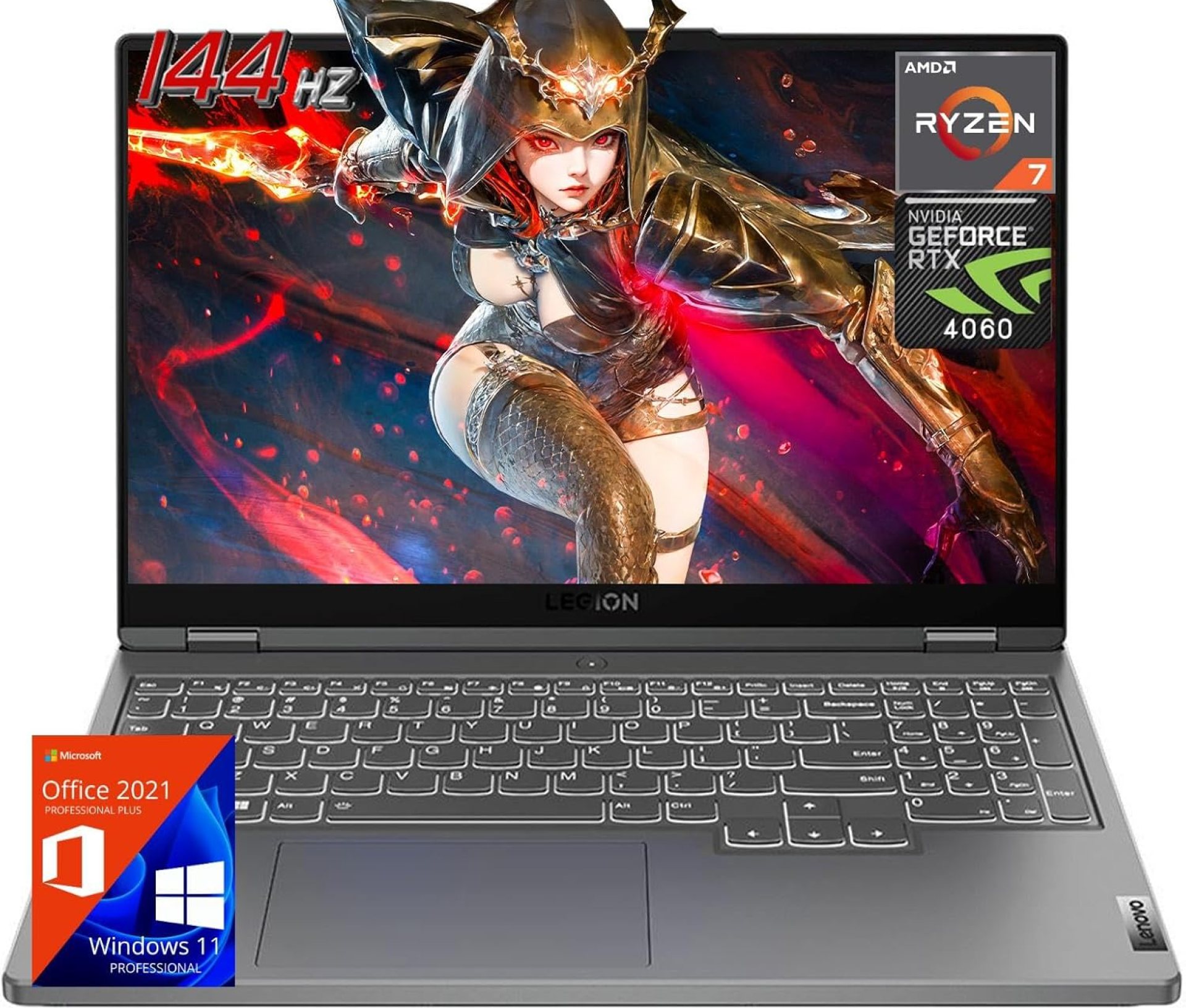 Lenovo Legion Slim 5 Gaming Laptop Windows 11 Pro, 15.6″ 144Hz FHD, AMD Ryzen 7 7840HS (Beat Intel i7 13700H), 64 GB LPDDR5 RAM, 2 TB SSD, GeForce RTX 4060, Backlit KB, MS Office Lifetime License Lenovo Legion Slim 5 Gaming Laptop Windows 11 Pro, 15.6″ 144Hz FHD, AMD Ryzen 7 7840HS (Beat Intel i7 13700H), 64 GB LPDDR5 RAM, 2 TB SSD, GeForce RTX 4060, Backlit KB, MS Office Lifetime License