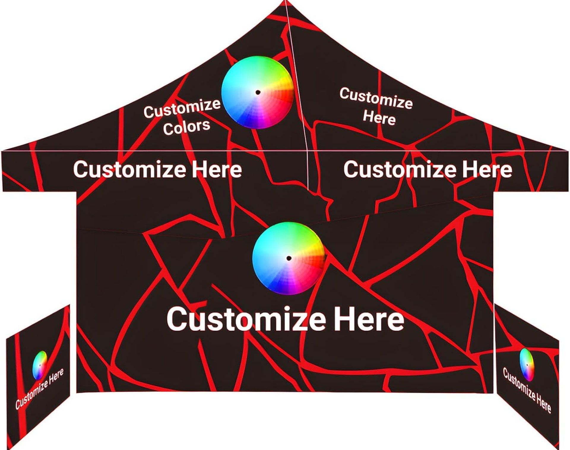 Custom Canopy Tent Top 10×10 with Logo, Personalized Customizable Pop Up Tent Top Cover Replacement for Business Advertising Outdoor Events (Top+Back Wall+2 Half Wall),No Frame Included Custom Canopy Tent Top 10×10 with Logo, Personalized Customizable Pop Up Tent Top Cover Replacement for Business Advertising Outdoor Events (Top+Back Wall+2 Half Wall),No Frame Included