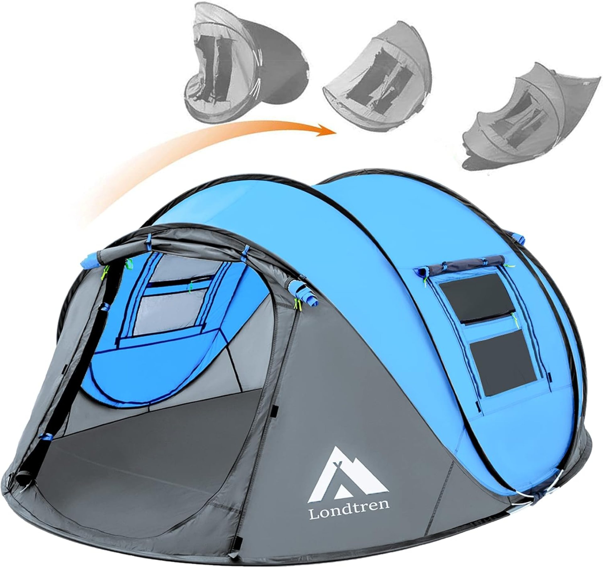 4 Person Easy Pop Up Tent Waterproof Automatic Setup 2 Doors-Instant Family Tents for Camping Hiking & Traveling 4 Person Easy Pop Up Tent Waterproof Automatic Setup 2 Doors-Instant Family Tents for Camping Hiking & Traveling