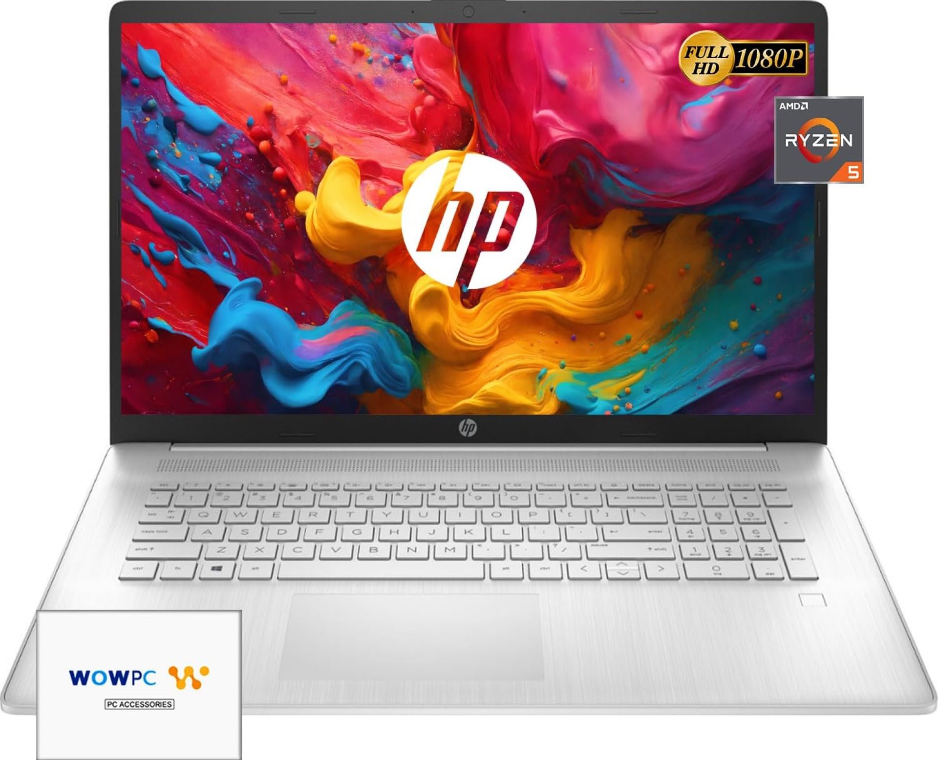 2024 New 17 inch Laptop, AMD Ryzen 5 5500U 6-Cores Processor(Beat i7-1250U), 17″ FHD (1080p) IPS Display, 64GB RAM, 1TB SSD, Fingerprint Reader, Windows 11 Pro, w/WOWPC Recovery USB 2024 New 17 inch Laptop, AMD Ryzen 5 5500U 6-Cores Processor(Beat i7-1250U), 17″ FHD (1080p) IPS Display, 64GB RAM, 1TB SSD, Fingerprint Reader, Windows 11 Pro, w/WOWPC Recovery USB