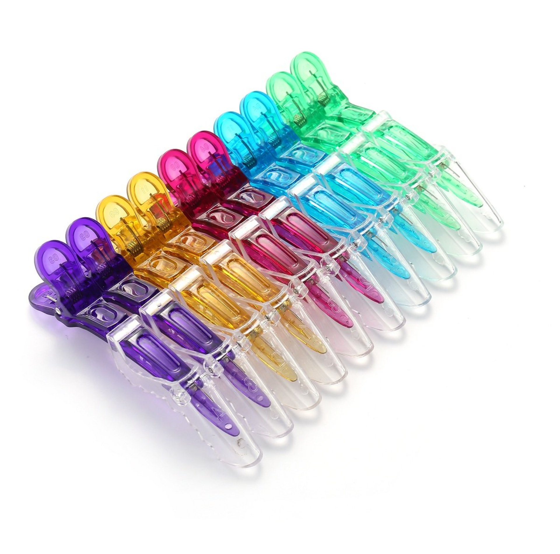 10pcs/set Multicolor Croc Clips Transparent Plastic Hairdresser Clips Hair Styling Sectioning Barrettes Non Slip Alligator Clips Salon DIY Accessories Hairpins for Women and Girls(Multicolor) 10pcs/set Multicolor Croc Clips Transparent Plastic Hairdresser Clips Hair Styling Sectioning Barrettes Non Slip Alligator Clips Salon DIY Accessories Hairpins for Women and Girls(Multicolor)