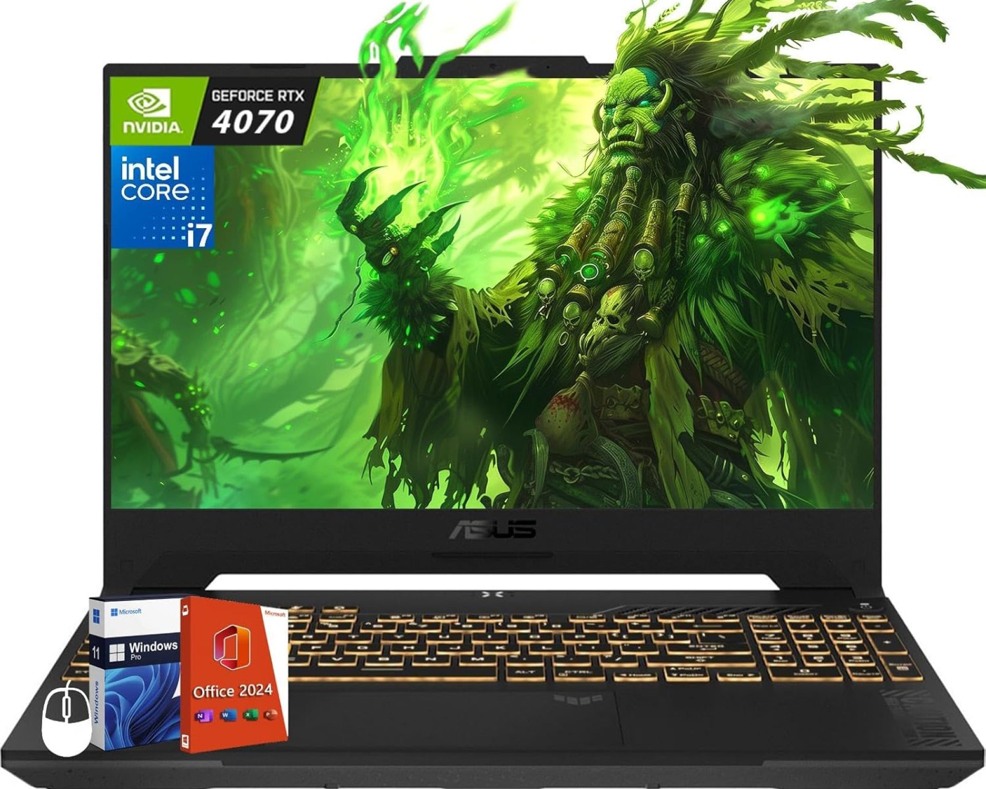 ASUS TUF F15 Gaming Laptop, 15.6″ 144Hz FHD, Intel 10-Core i7-13620H(Beats Intel i9-12900), GeForce RTX 4070, 64 GB RAM, 4 TB SSD, Backlit KB, Wi-Fi 6, Win11 Pro & MS Office Pro 2024 Lifetime License ASUS TUF F15 Gaming Laptop, 15.6″ 144Hz FHD, Intel 10-Core i7-13620H(Beats Intel i9-12900), GeForce RTX 4070, 64 GB RAM, 4 TB SSD, Backlit KB, Wi-Fi 6, Win11 Pro & MS Office Pro 2024 Lifetime License