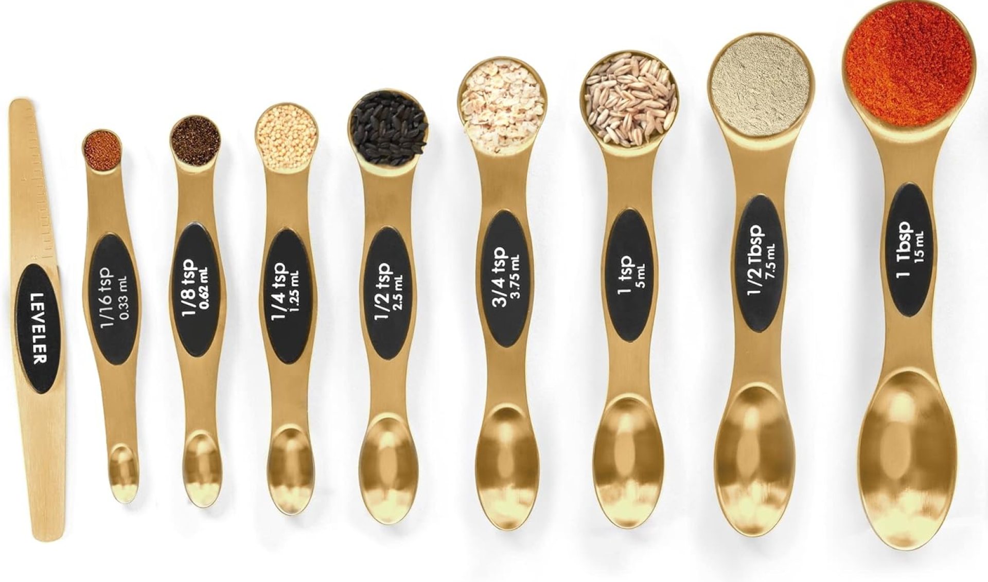 Magnetic Measuring Spoons Set Stainless Steel with Leveler-9pcs Stackable Measuring Cups for Baking-Measuring Cups and Spoon Set Kitchen Gadgets Apartment Essentials Fits in Spice Jars Magnetic Measuring Spoons Set Stainless Steel with Leveler-9pcs Stackable Measuring Cups for Baking-Measuring Cups and Spoon Set Kitchen Gadgets Apartment Essentials Fits in Spice Jars
