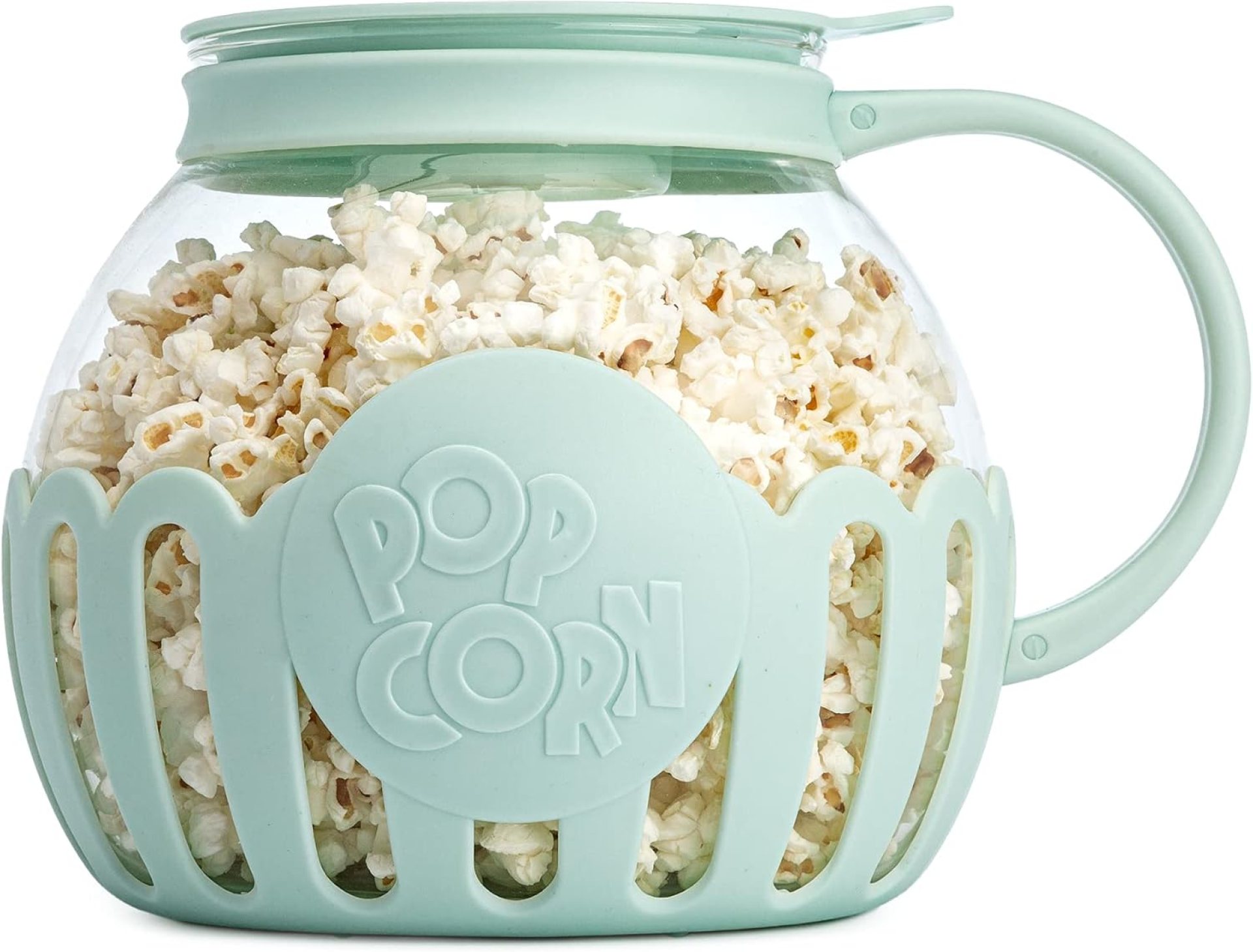 Ecolution Patented Micro-Pop Microwave Popcorn Popper with Temperature Safe Glass, 3-in-1 Lid Measures Kernels and Melts Butter, Made Without BPA, Dishwasher Safe, 3-Quart, Aqua Ecolution Patented Micro-Pop Microwave Popcorn Popper with Temperature Safe Glass, 3-in-1 Lid Measures Kernels and Melts Butter, Made Without BPA, Dishwasher Safe, 3-Quart, Aqua