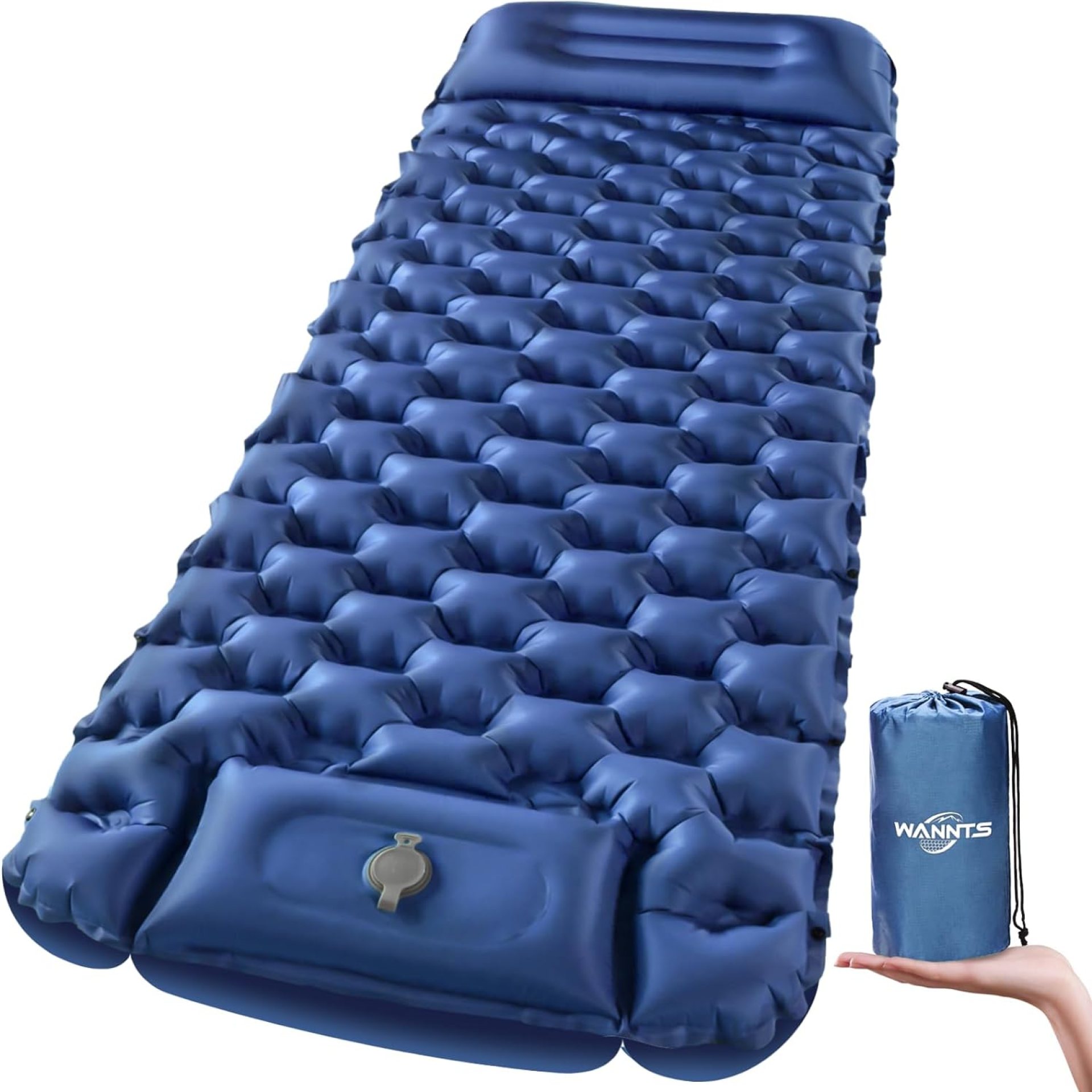 WANNTS Sleeping Pad, Ultralight Inflatable Sleeping Pad for Camping, Built-in Pump, Ultimate for Camping, Hiking – Airpad, Carry Bag, Repair Kit – Compact & Lightweight Camping Pad WANNTS Sleeping Pad, Ultralight Inflatable Sleeping Pad for Camping, Built-in Pump, Ultimate for Camping, Hiking – Airpad, Carry Bag, Repair Kit – Compact & Lightweight Camping Pad
