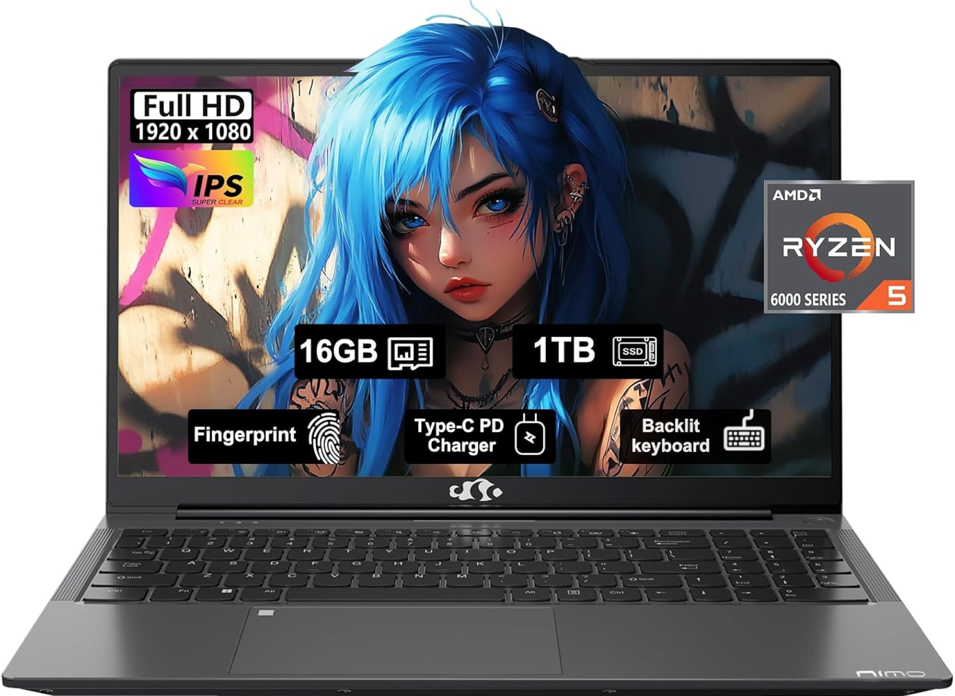 15.6″ IPS FHD Gaming Business Laptop, 6 Cores AMD Ryzen 5 6600H, 16GB DDR5 RAM 1TB SSD(Beat i5-12450H, Up to 4.5GHz), 6-Cores 660M GPU, 100W Type-C, Fingerprint, Backlit Keyboard, 54Wh Battery, Win11 15.6″ IPS FHD Gaming Business Laptop, 6 Cores AMD Ryzen 5 6600H, 16GB DDR5 RAM 1TB SSD(Beat i5-12450H, Up to 4.5GHz), 6-Cores 660M GPU, 100W Type-C, Fingerprint, Backlit Keyboard, 54Wh Battery, Win11