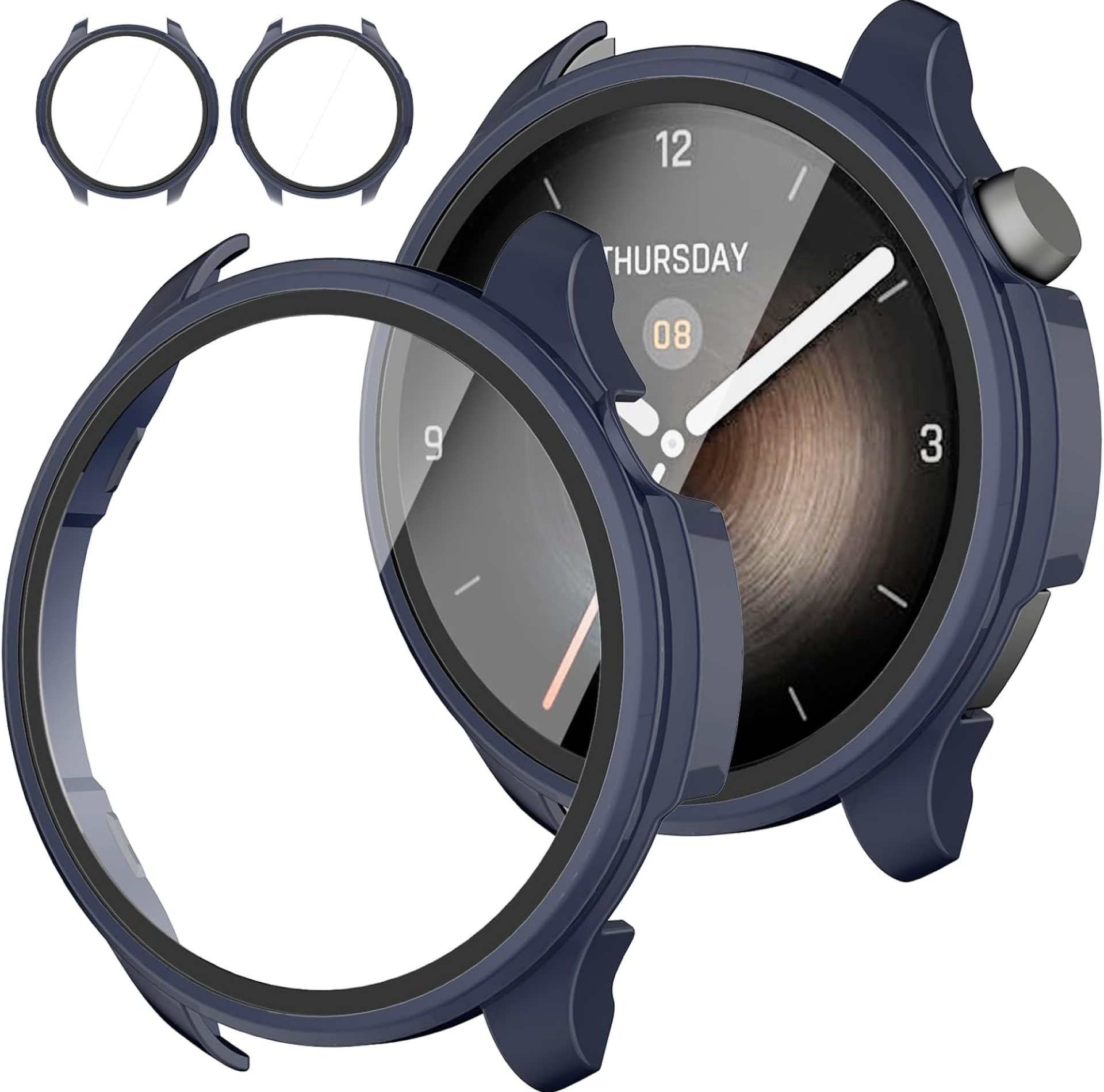 2-Pack for Amazfit Balance Smartwatch Screen Protector Case, Hard PC Bumper Built-in Tempered Glass Film Face Cover Replacement Accessories for Balance Smart Watch 2-Pack for Amazfit Balance Smartwatch Screen Protector Case, Hard PC Bumper Built-in Tempered Glass Film Face Cover Replacement Accessories for Balance Smart Watch