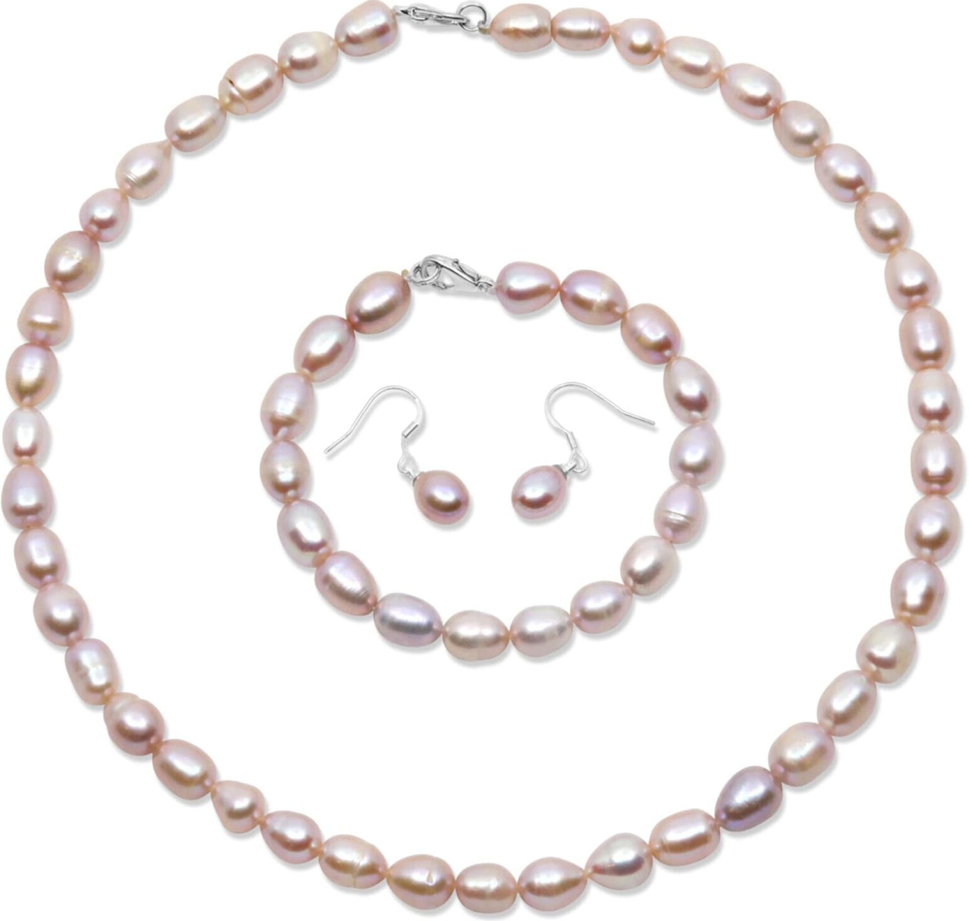 Freshwater Cultured Pearl Jewelry Collection – Classic Cream White, Black, Pink, or Lavender Pearls – Elegant Endless Long Necklace or Matching Necklace, Bracelet, and Earrings Set–Timeless Gift for Any Occasion Freshwater Cultured Pearl Jewelry Collection – Classic Cream White, Black, Pink, or Lavender Pearls – Elegant Endless Long Necklace or Matching Necklace, Bracelet, and Earrings Set–Timeless Gift for Any Occasion