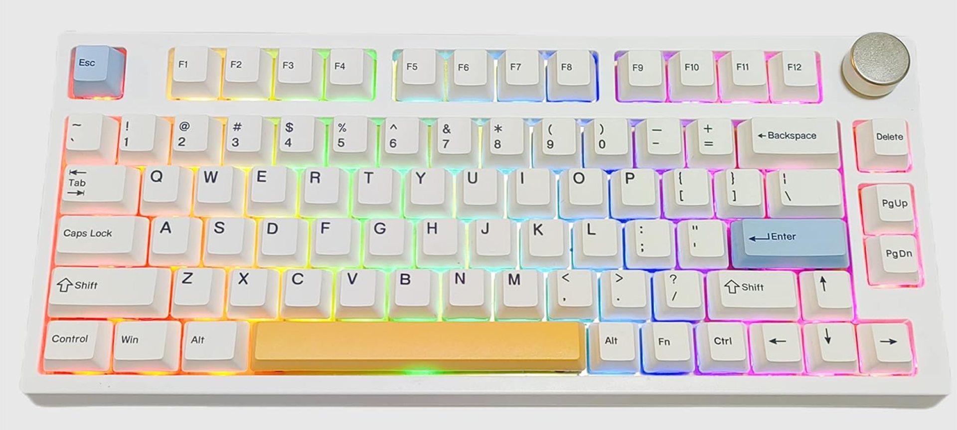 NJ80-AP Wireless Mechanical Keyboard with Knob Bluetooth 5.0/2.4G/Wired Connection 75% Hot Swappable Custom RGB Programmable Gaming Keyboard with PBT Keycap for Win Mac NJ80-AP Wireless Mechanical Keyboard with Knob Bluetooth 5.0/2.4G/Wired Connection 75% Hot Swappable Custom RGB Programmable Gaming Keyboard with PBT Keycap for Win Mac