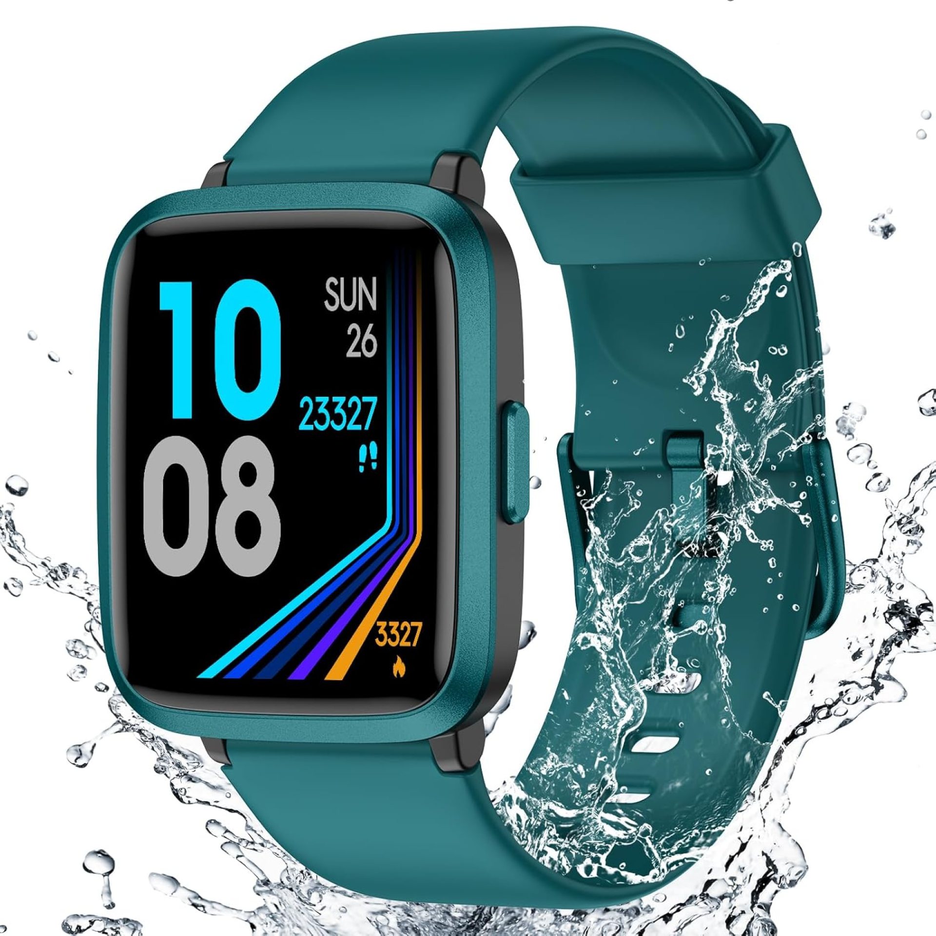 Fitness Tracker Watch with Heart Rate Monitor, Activity Tracker with Pedometer, Sleep Monitor, Calories & Step Counter, 5ATM Waterproof Smart Watch for Women Men Health Fitness Watch for Sports Fitness Tracker Watch with Heart Rate Monitor, Activity Tracker with Pedometer, Sleep Monitor, Calories & Step Counter, 5ATM Waterproof Smart Watch for Women Men Health Fitness Watch for Sports