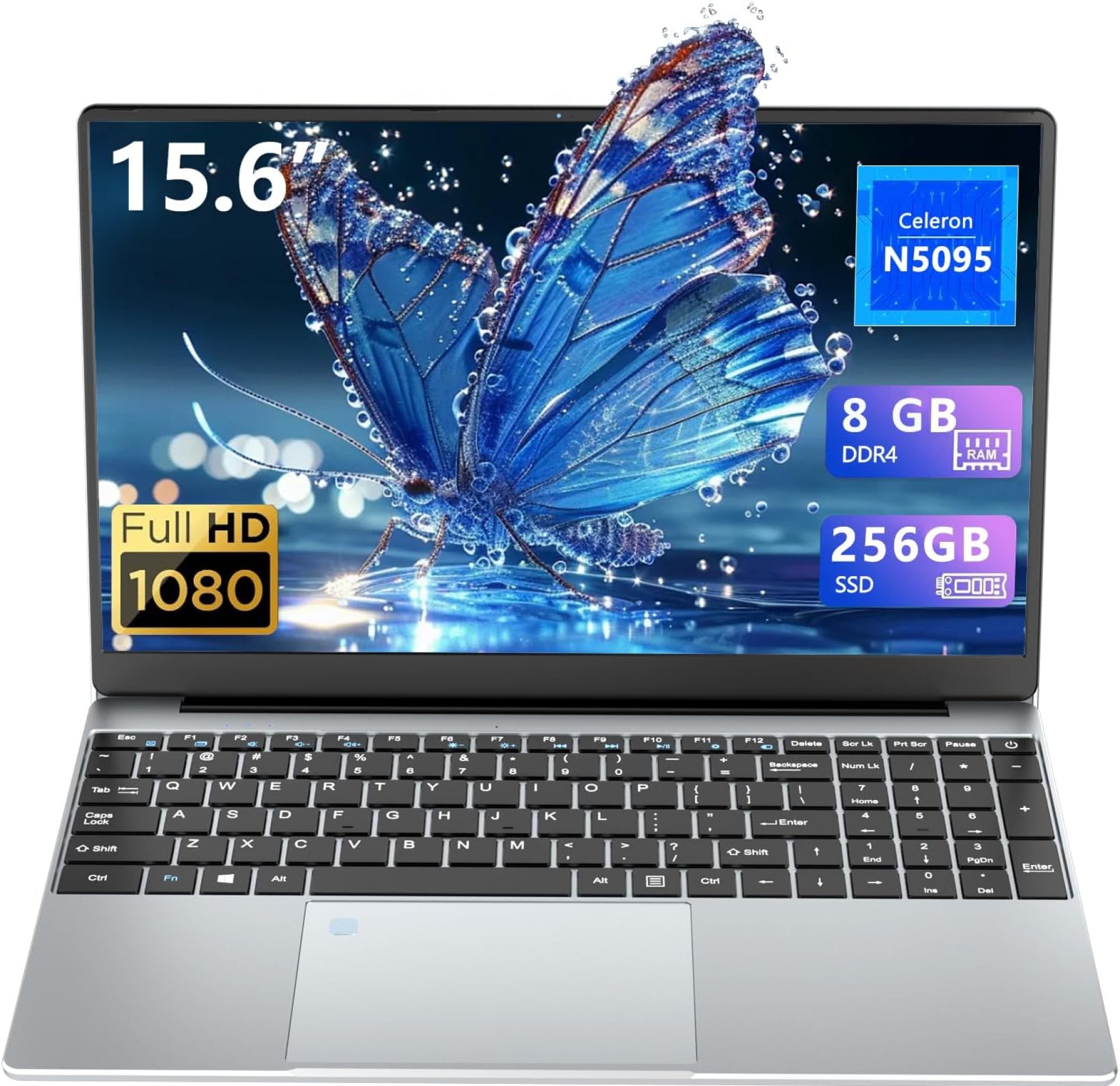 15.6 Inch Laptop, Gaming Laptop, Laptops 8GB 256GB SSD, Laptop Computer N5095, Traditional Laptop Computers 180 Angle Opening, Lap top Fingerprint Unlock Backlit Keyboard, 1920X1080 FHD IPS MINI-HDMI 15.6 Inch Laptop, Gaming Laptop, Laptops 8GB 256GB SSD, Laptop Computer N5095, Traditional Laptop Computers 180 Angle Opening, Lap top Fingerprint Unlock Backlit Keyboard, 1920X1080 FHD IPS MINI-HDMI