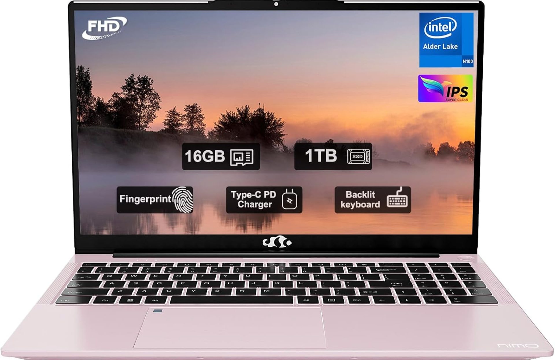 15.6” FHD IPS Student-Laptop-Computer – 16GB RAM 1TB SSD, Intel Pentium Quad-Core N100(Beat to i3 1115G4, Up to 3.4GHz), 2 Years Warranty, Fingerprint, Backlit Keyboard, Wi-Fi 6, Win 11, Rose Gold 15.6” FHD IPS Student-Laptop-Computer – 16GB RAM 1TB SSD, Intel Pentium Quad-Core N100(Beat to i3 1115G4, Up to 3.4GHz), 2 Years Warranty, Fingerprint, Backlit Keyboard, Wi-Fi 6, Win 11, Rose Gold
