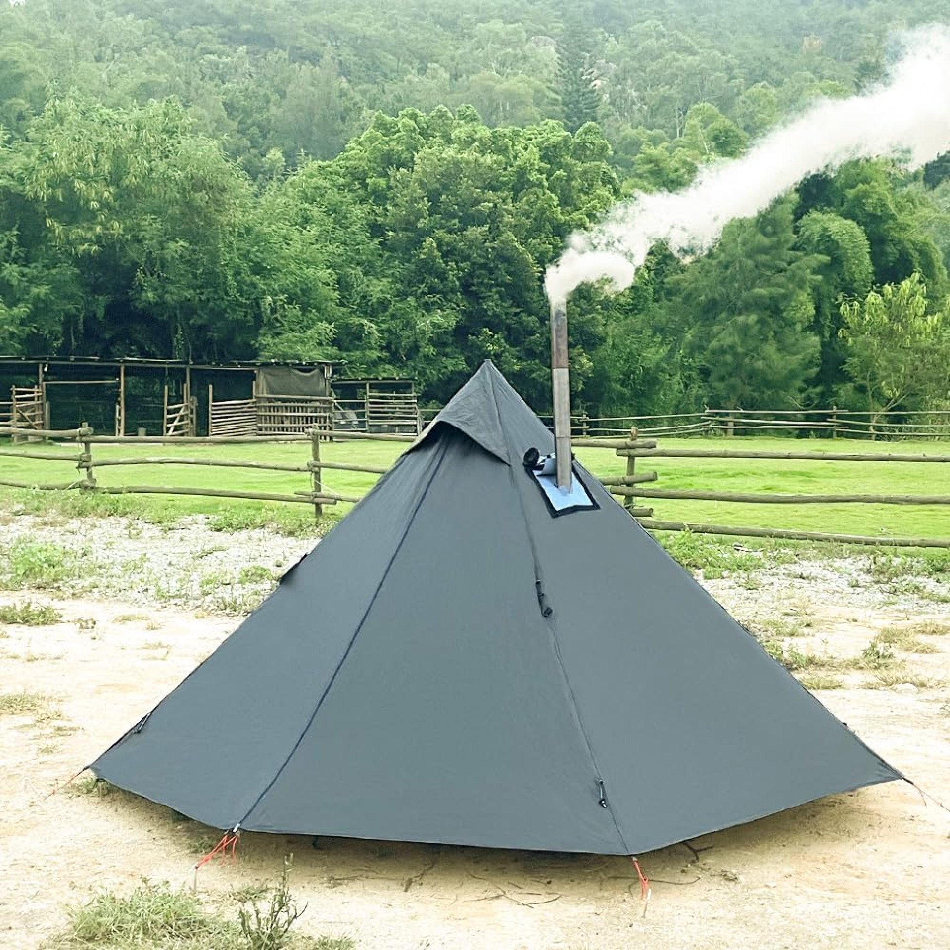 1 Person Tent Lightweight Teepee Hot Tent with Furnace Hole Four Seasons Waterproof Camping Hiking Hunting Fishing Backpack 1 Person Tent Lightweight Teepee Hot Tent with Furnace Hole Four Seasons Waterproof Camping Hiking Hunting Fishing Backpack