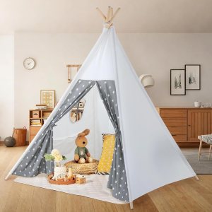 Teepee Tent for Kids Slumber Party with Mat &...
