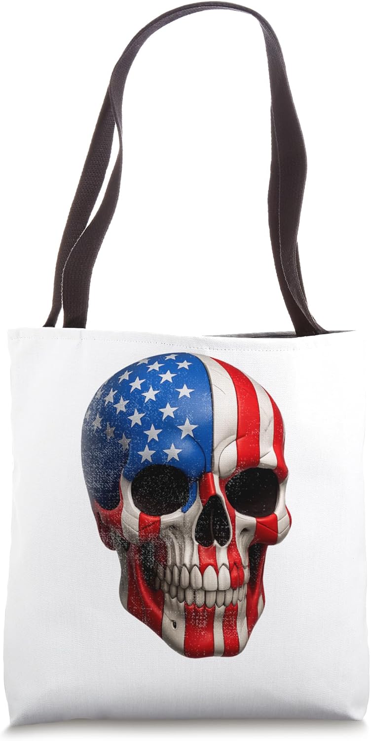 4th Of July Shirt For Women Men American Flag Skull Skeleton Tote Bag 4th Of July Shirt For Women Men American Flag Skull Skeleton Tote Bag