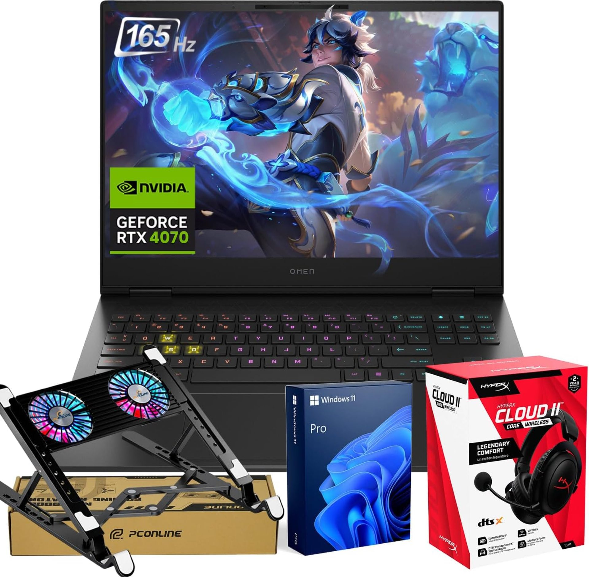HP OMEN Transcend VR-Ready Pro Advanced Gaming Laptop, 16.1″ FHD+ 165Hz, i9-14900HX, NVIDIA GeForce RTX 4070, 64GB DDR5, 2TB SSD, RGB Backlit, Wi-Fi 7, HyperX Headset, Bundle with PCO Folding Radiator HP OMEN Transcend VR-Ready Pro Advanced Gaming Laptop, 16.1″ FHD+ 165Hz, i9-14900HX, NVIDIA GeForce RTX 4070, 64GB DDR5, 2TB SSD, RGB Backlit, Wi-Fi 7, HyperX Headset, Bundle with PCO Folding Radiator