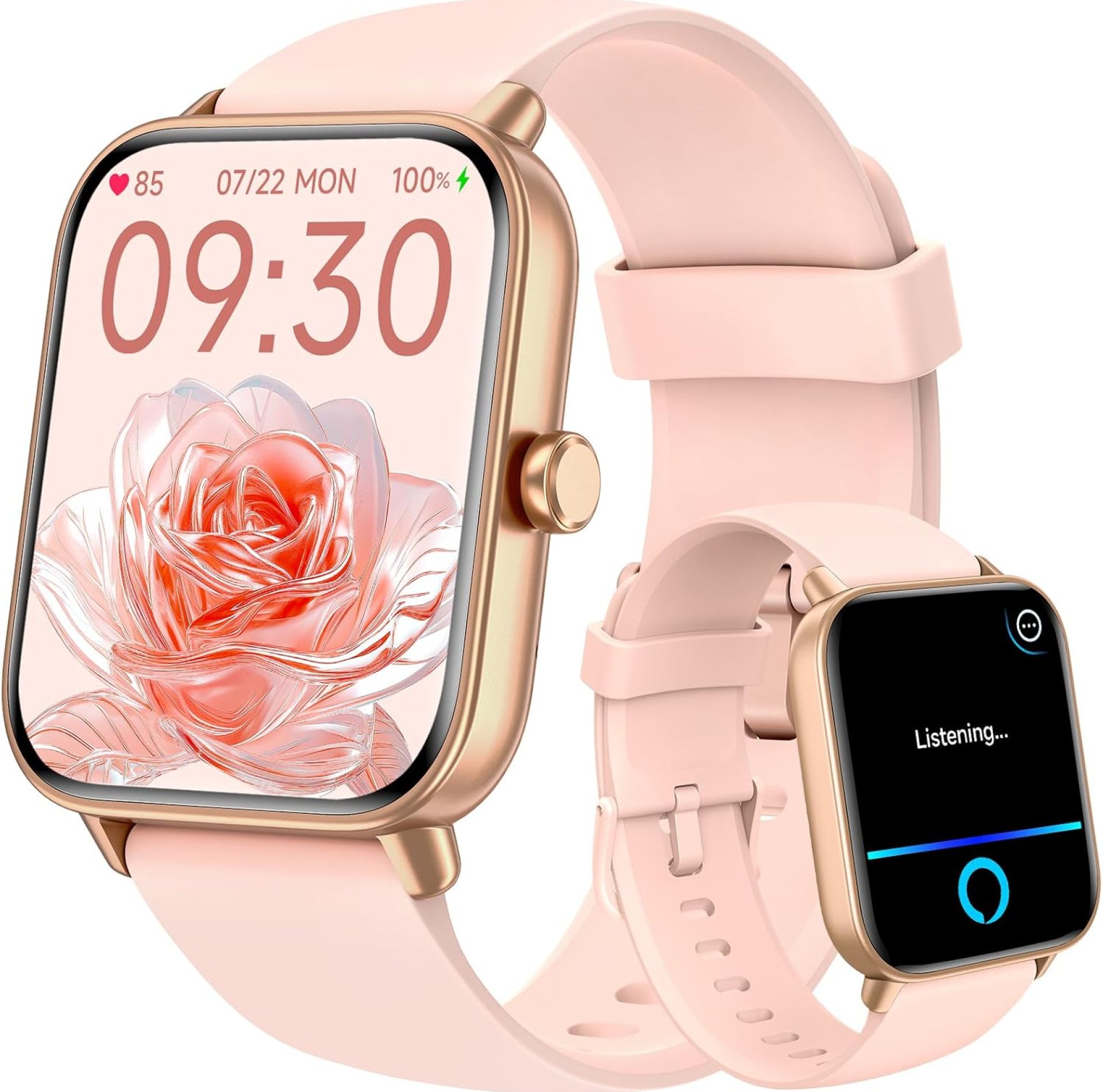 Smart Watch for Women, Alexa Built-in, 1.8″ Touch Screen Fitness Tracker, Make/Answer Calls, Heart Rate/Sleep/SpO2 Monitor, Pedometer, IP68 Waterproof Watches for Android iPhone, 101+ Sport Modes Smart Watch for Women, Alexa Built-in, 1.8″ Touch Screen Fitness Tracker, Make/Answer Calls, Heart Rate/Sleep/SpO2 Monitor, Pedometer, IP68 Waterproof Watches for Android iPhone, 101+ Sport Modes